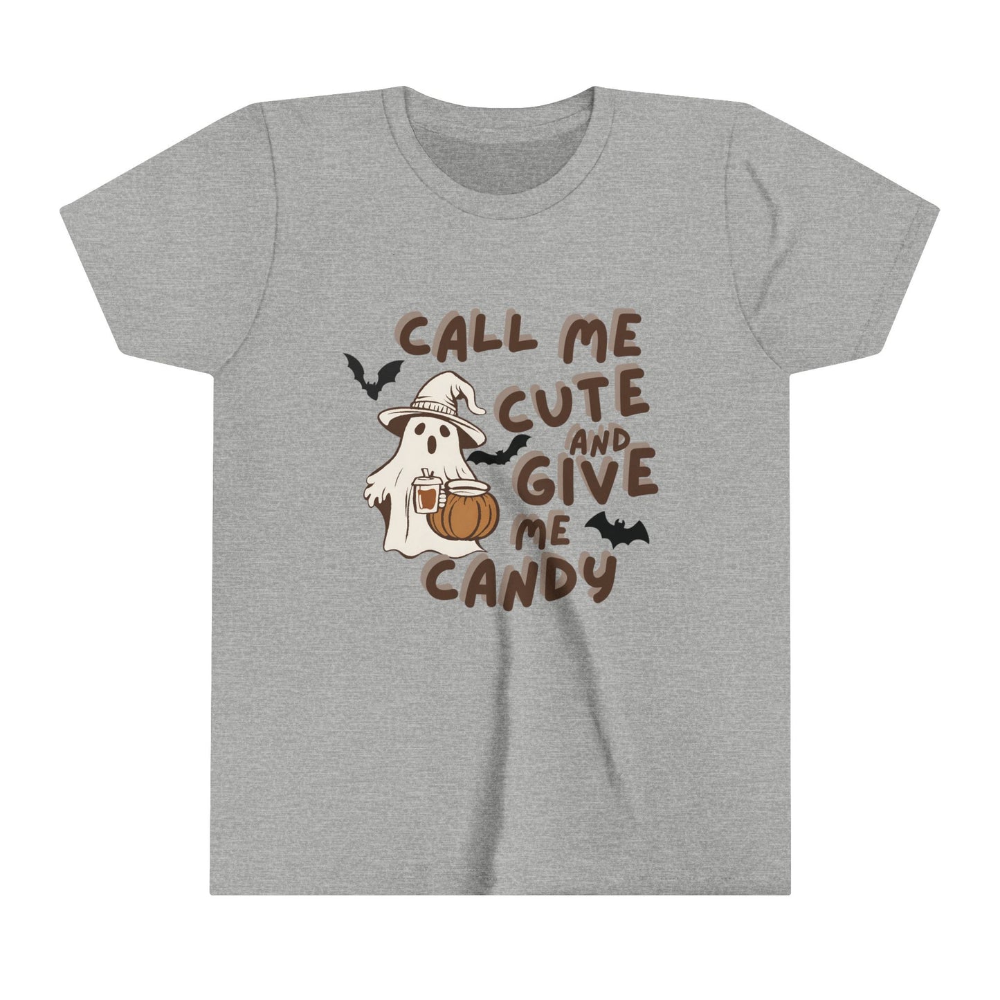 Call Me Cute & Give me Candy Youth Short Sleeve Tee