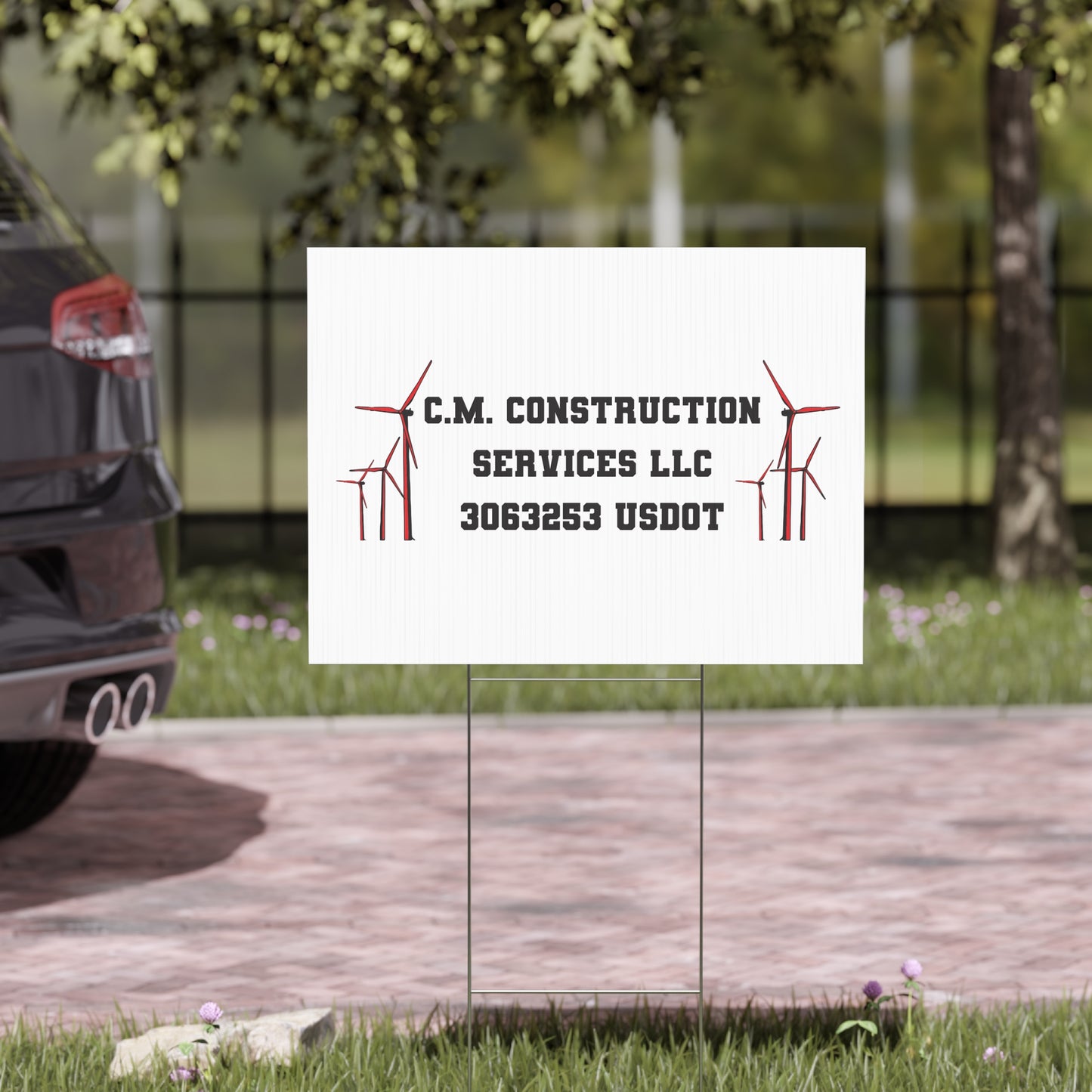 C.M. Construction Services LLC Yard Sign