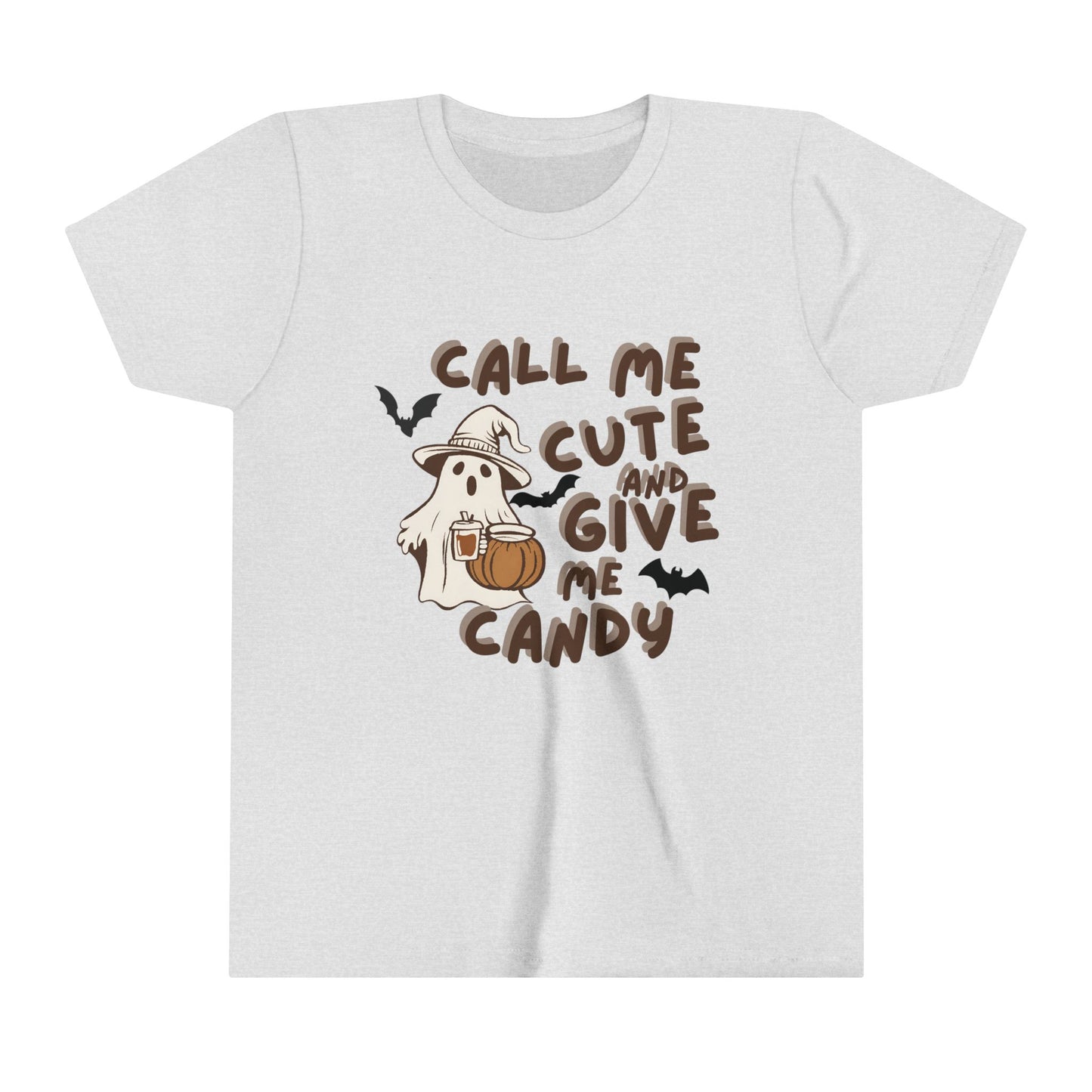 Call Me Cute & Give me Candy Youth Short Sleeve Tee