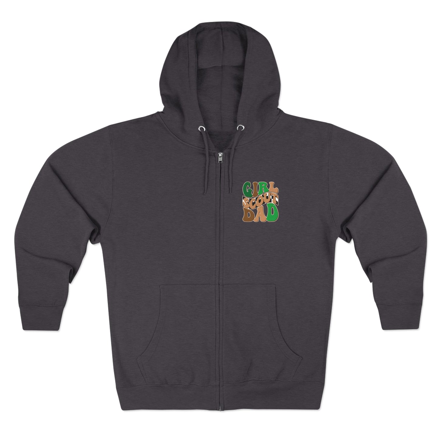 FRONT & BACK DESIGN ! Cookie Squad - Girl Scout Dad - Adult Unisex Zip Hoodie