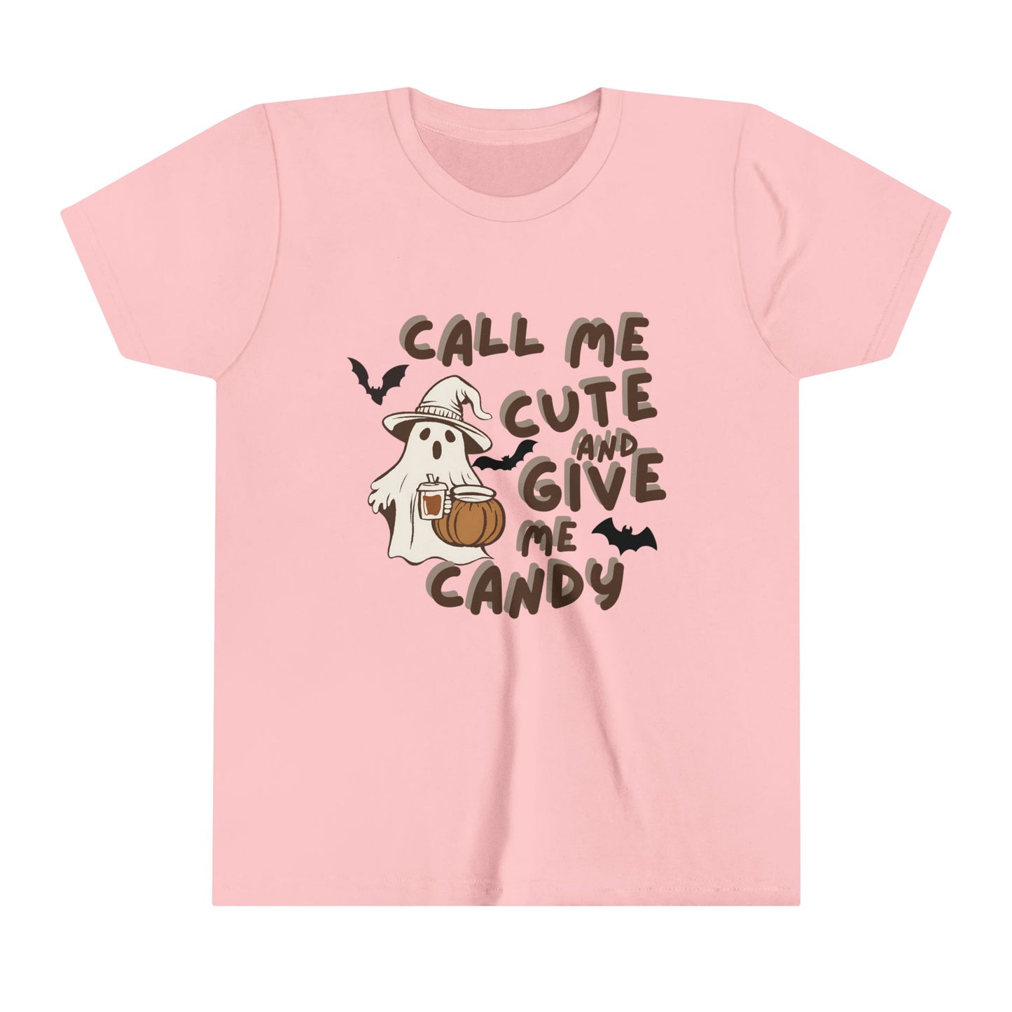 Call Me Cute & Give me Candy Youth Short Sleeve Tee
