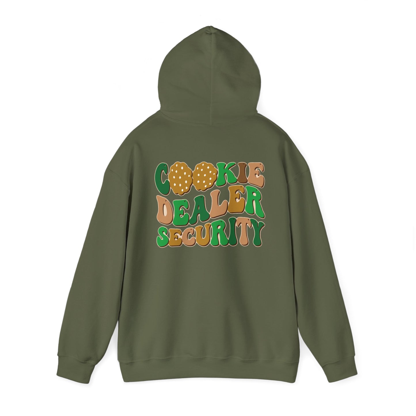 FRONT & BACK DESIGNS ! Girl Scout Mom - Cookie Dealer Security - Hooded Sweatshirt