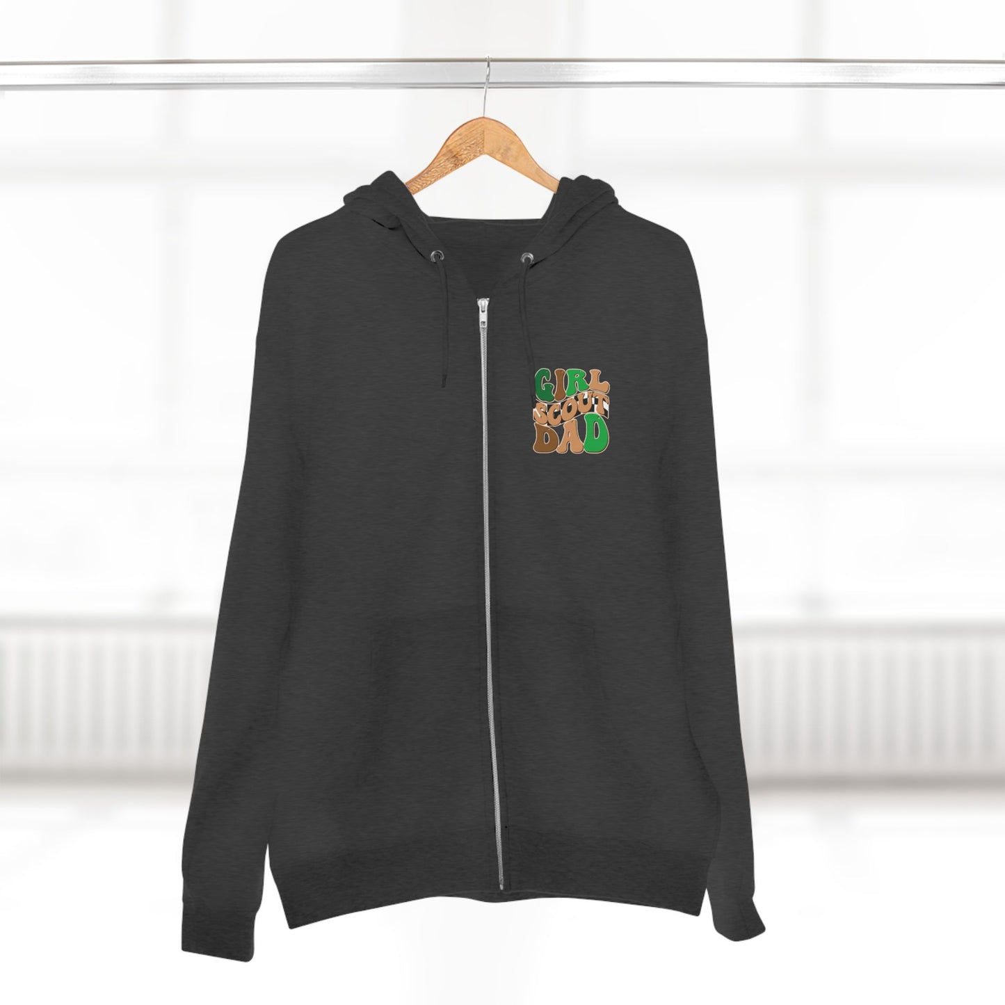 FRONT & BACK DESIGN ! Cookie Squad - Girl Scout Dad - Adult Unisex Zip Hoodie