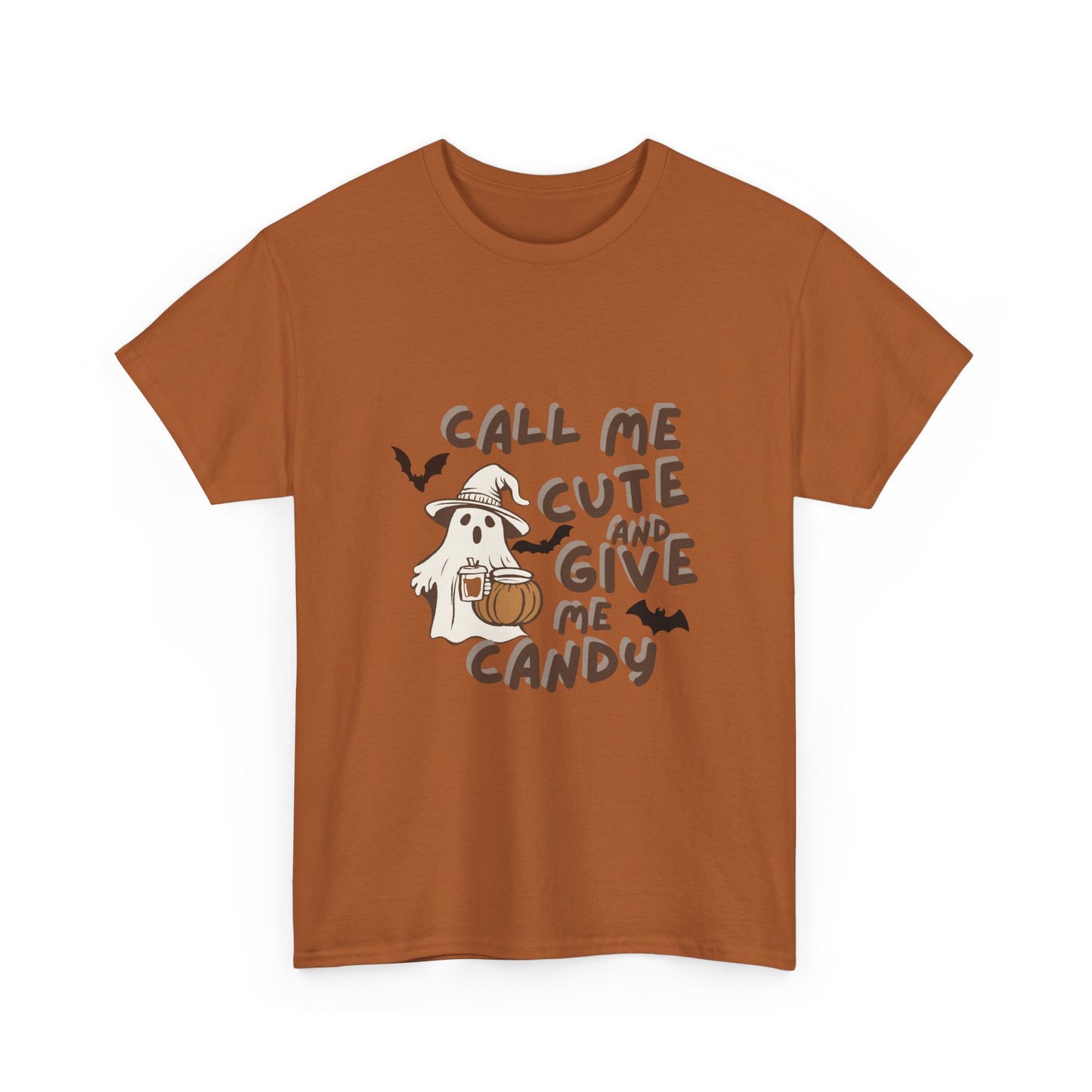 Call Me Cute & Give Me Candy -Adult Unisex Heavy Cotton Tee