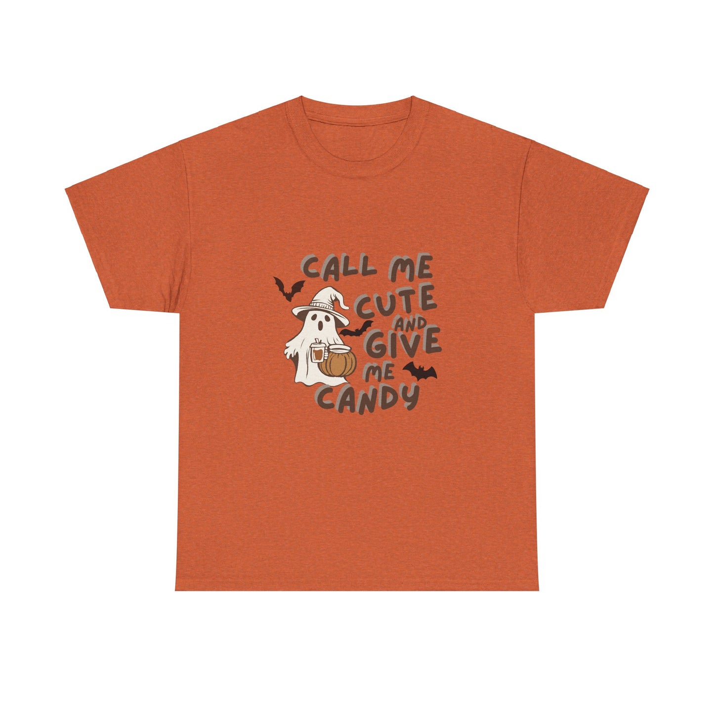 Call Me Cute & Give Me Candy -Adult Unisex Heavy Cotton Tee