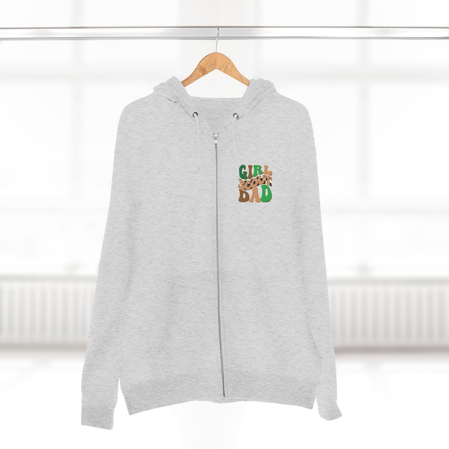 FRONT & BACK DESIGN ! Cookie Squad - Girl Scout Dad - Adult Unisex Zip Hoodie