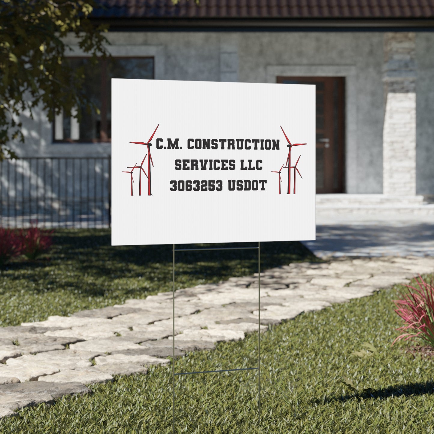 C.M. Construction Services LLC Yard Sign