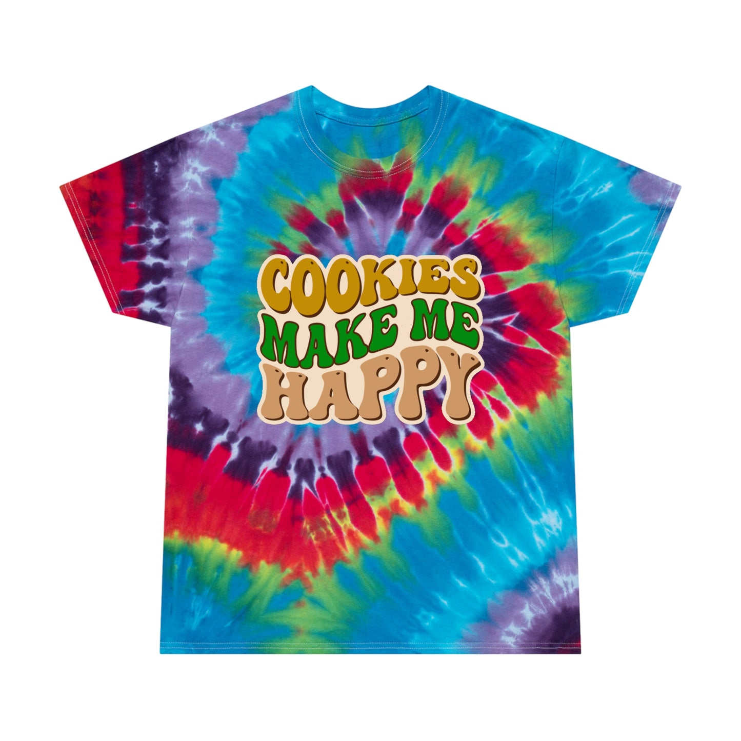 Cookies Make Me Happy #2- Adult Tie-Dye Tee, Spiral