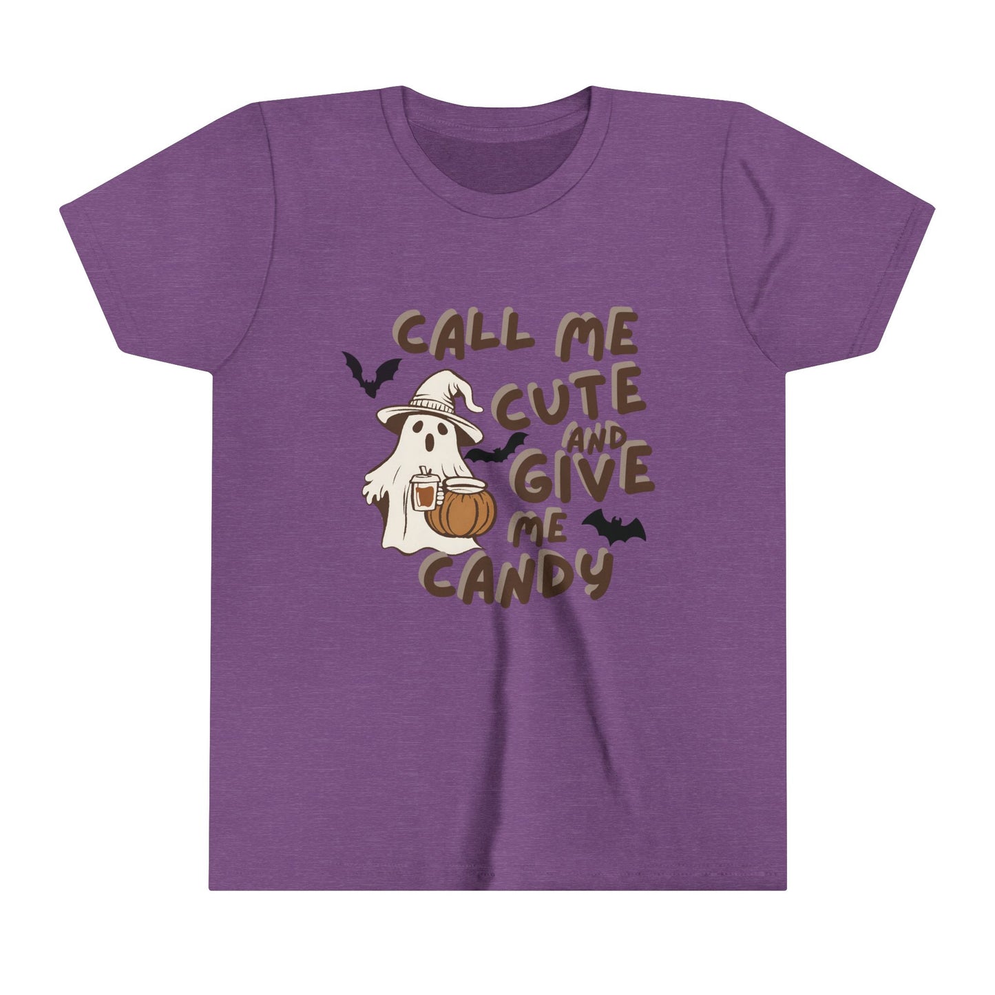 Call Me Cute & Give me Candy Youth Short Sleeve Tee