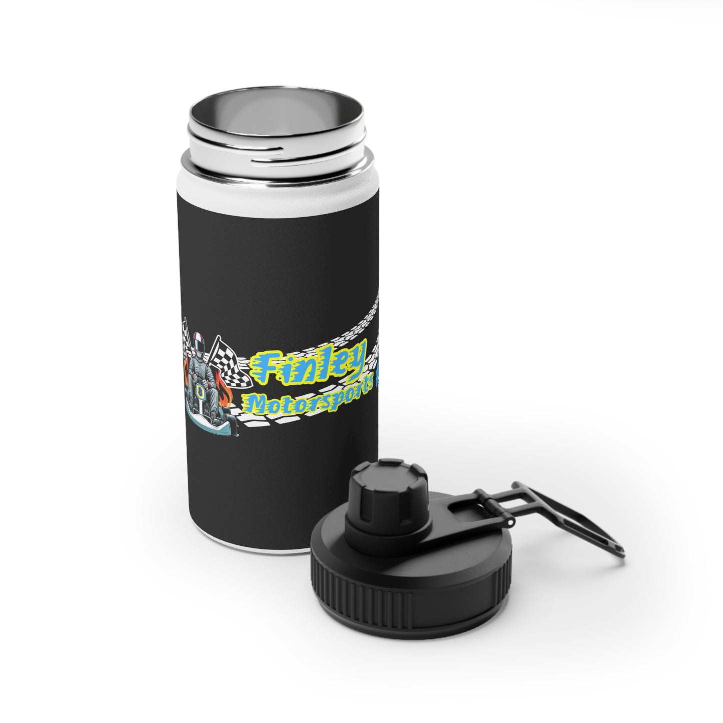 Finley Motorsports Stainless Steel Water Bottle, Sports Lid