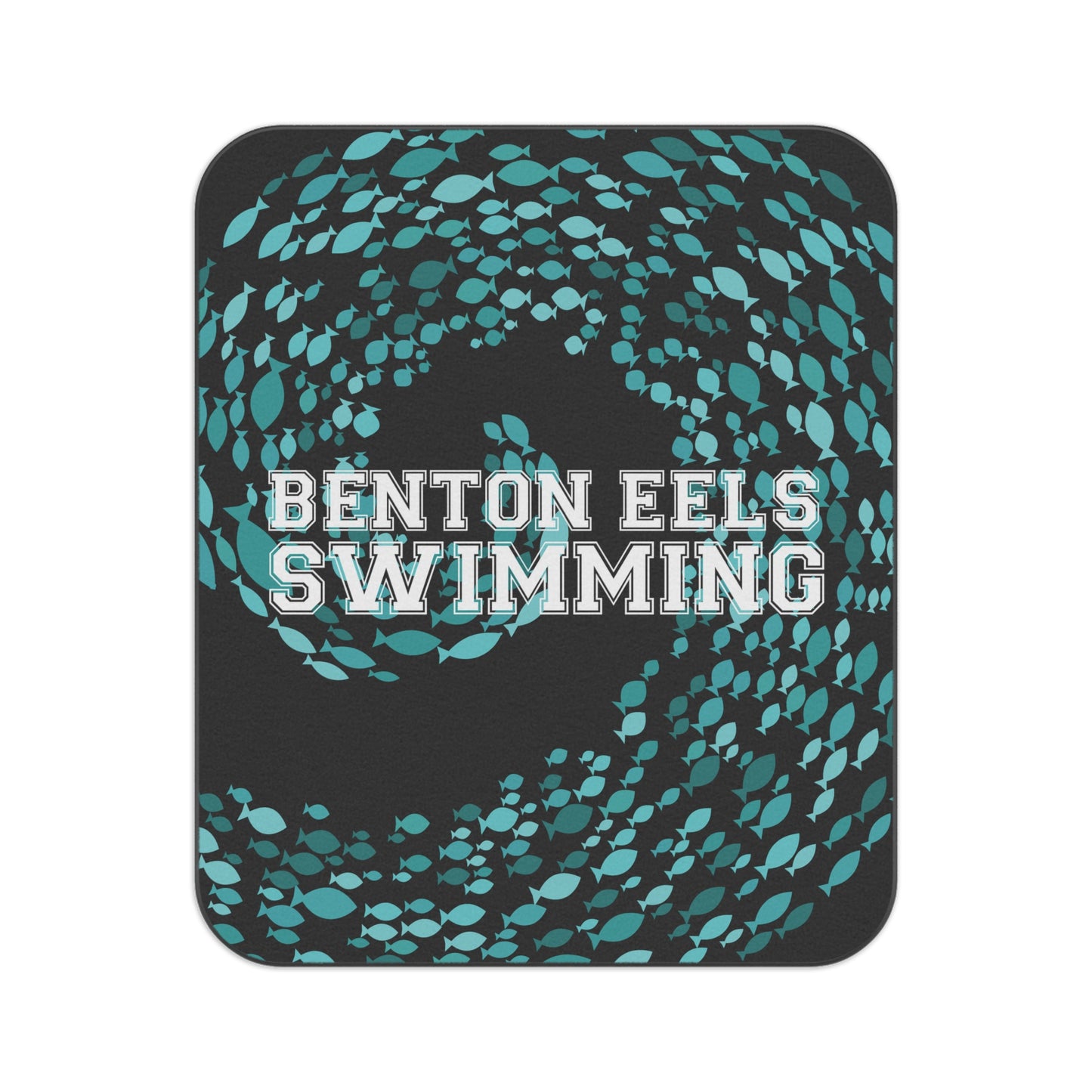 Benton Eels water-resistant Blanket 61" x 51" - BENTON EELS SWIMMING SPIRAL FISH