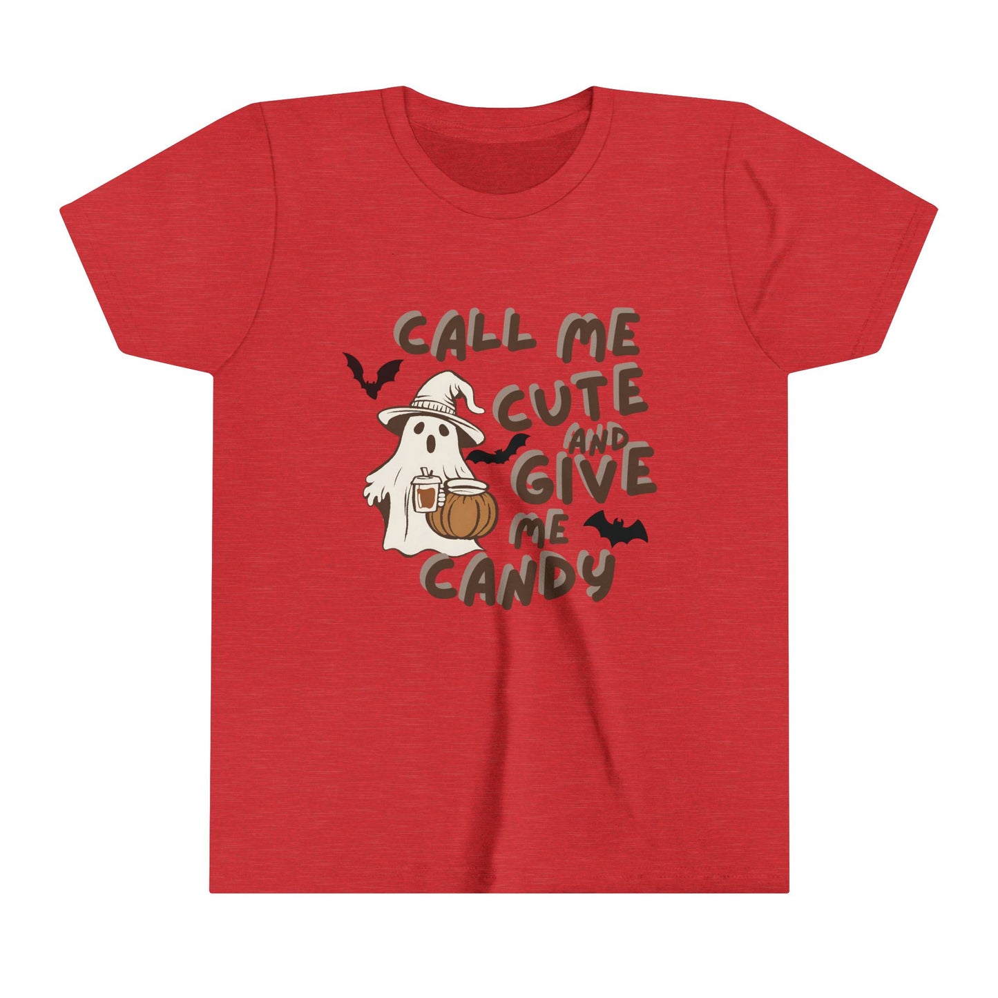Call Me Cute & Give me Candy Youth Short Sleeve Tee
