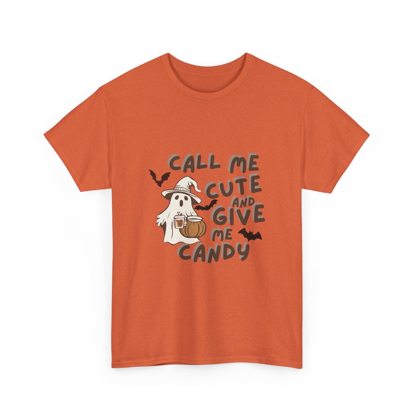 Call Me Cute & Give Me Candy -Adult Unisex Heavy Cotton Tee