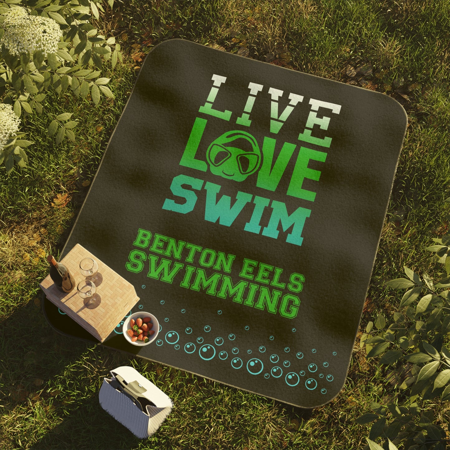 Benton Eels water-resistant Blanket 61" x 51" - LIVE LOVE SWIM