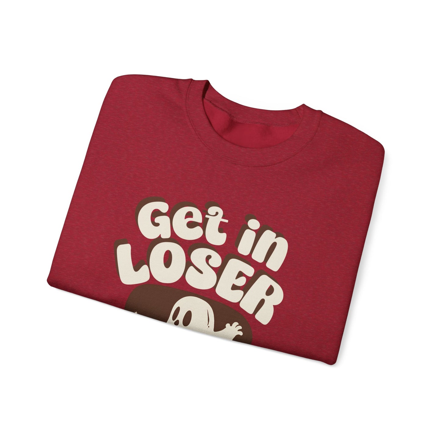 Get in Loser We're Ghostin' People - Adult Unisex Heavy Blend™ Crewneck Sweatshirt
