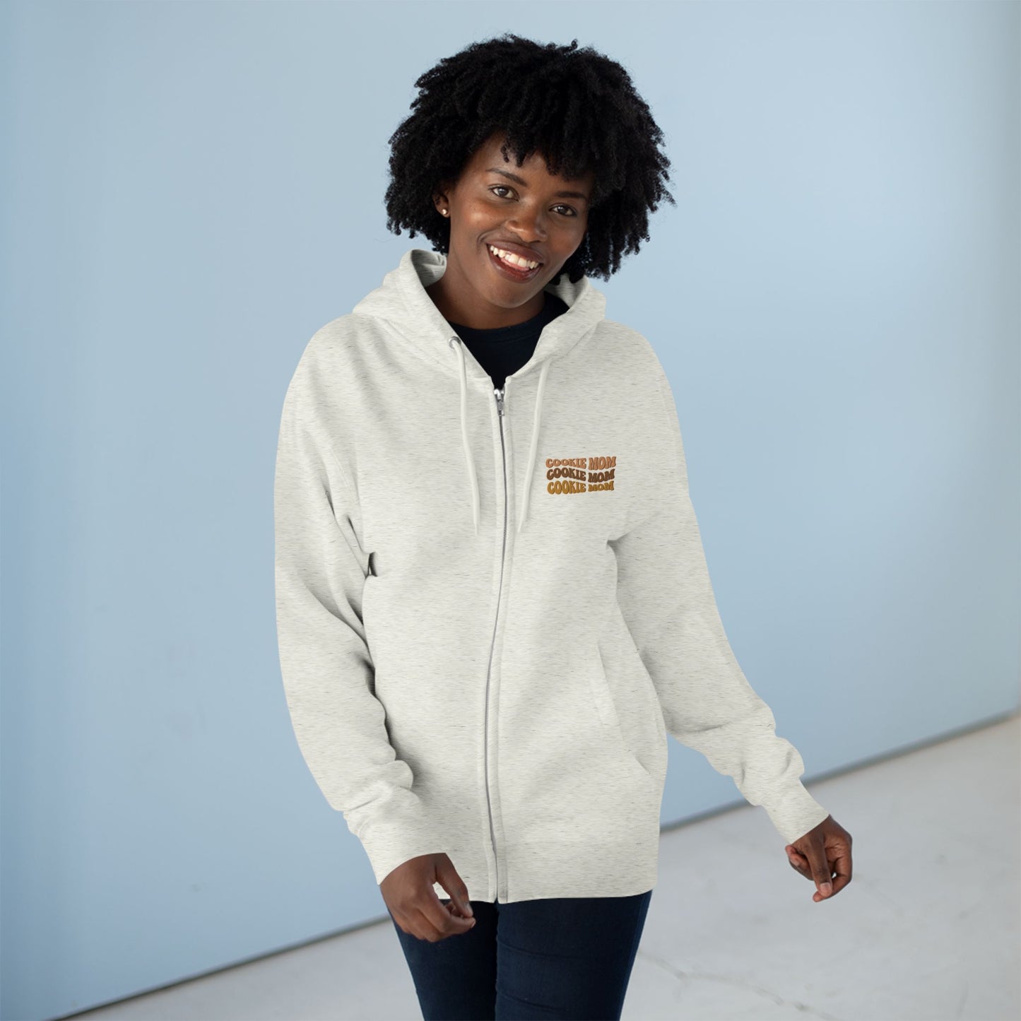 FRONT & BACK DESIGN ! Cookie Squad - Cookie Mom - Adult Unisex Zip Hoodie