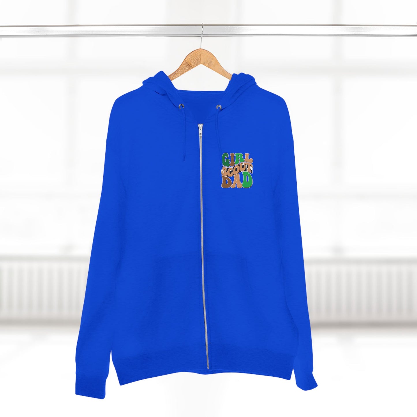 FRONT & BACK DESIGN ! Cookie Squad - Girl Scout Dad - Adult Unisex Zip Hoodie
