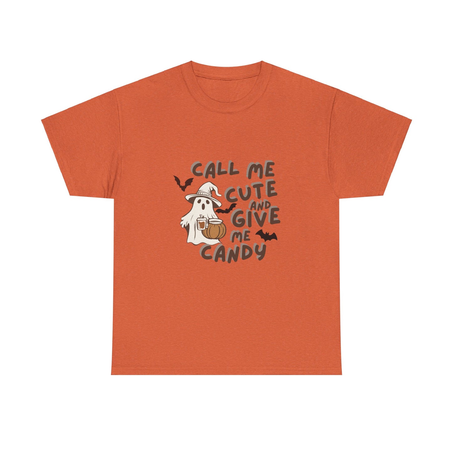Call Me Cute & Give Me Candy -Adult Unisex Heavy Cotton Tee
