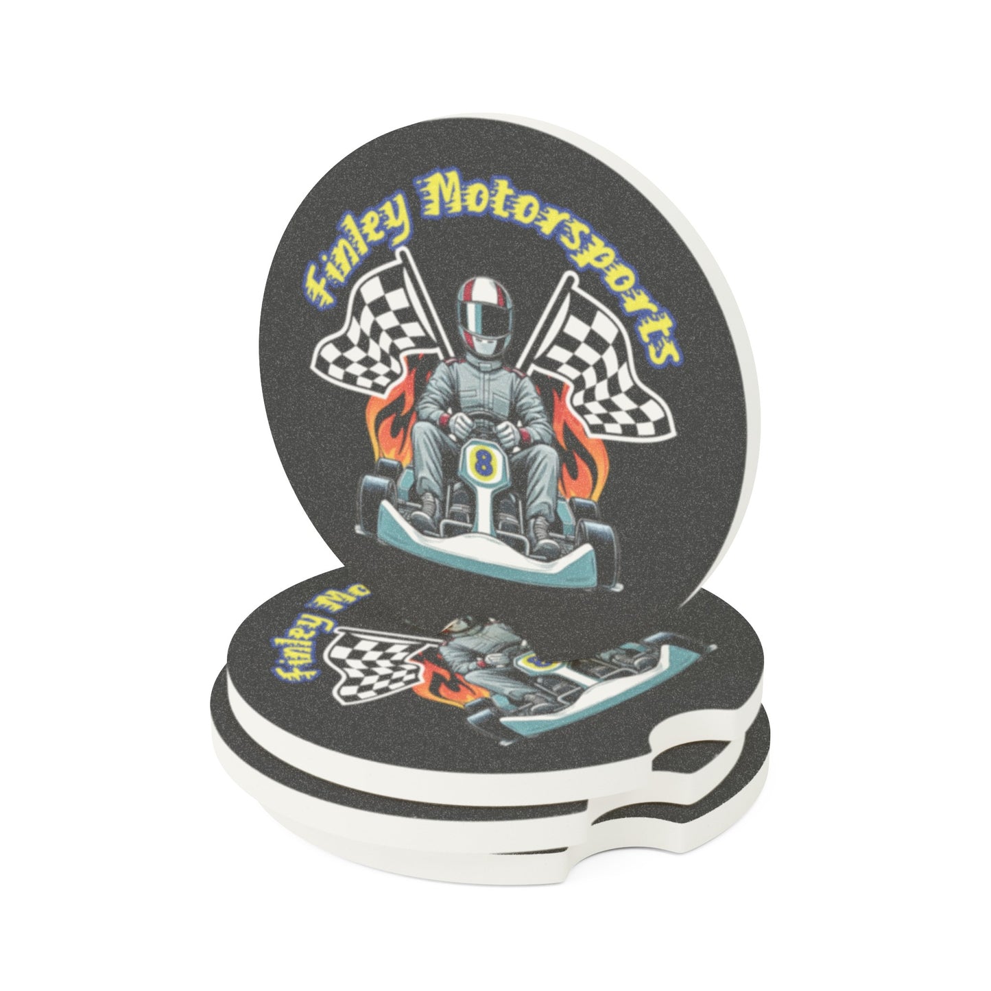 Finley Motorsports Soapstone Car Coaster