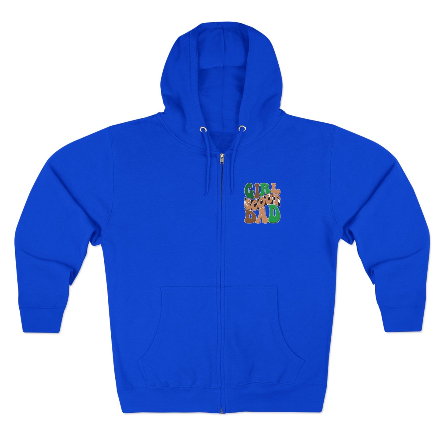 FRONT & BACK DESIGN ! Cookie Squad - Girl Scout Dad - Adult Unisex Zip Hoodie