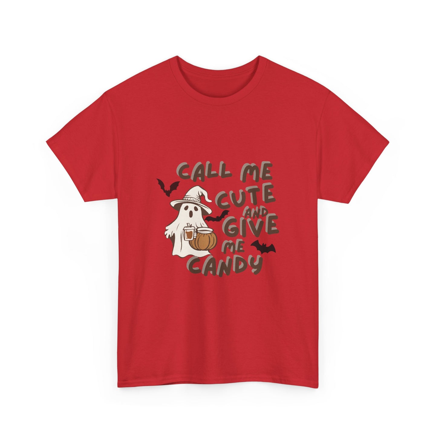 Call Me Cute & Give Me Candy -Adult Unisex Heavy Cotton Tee