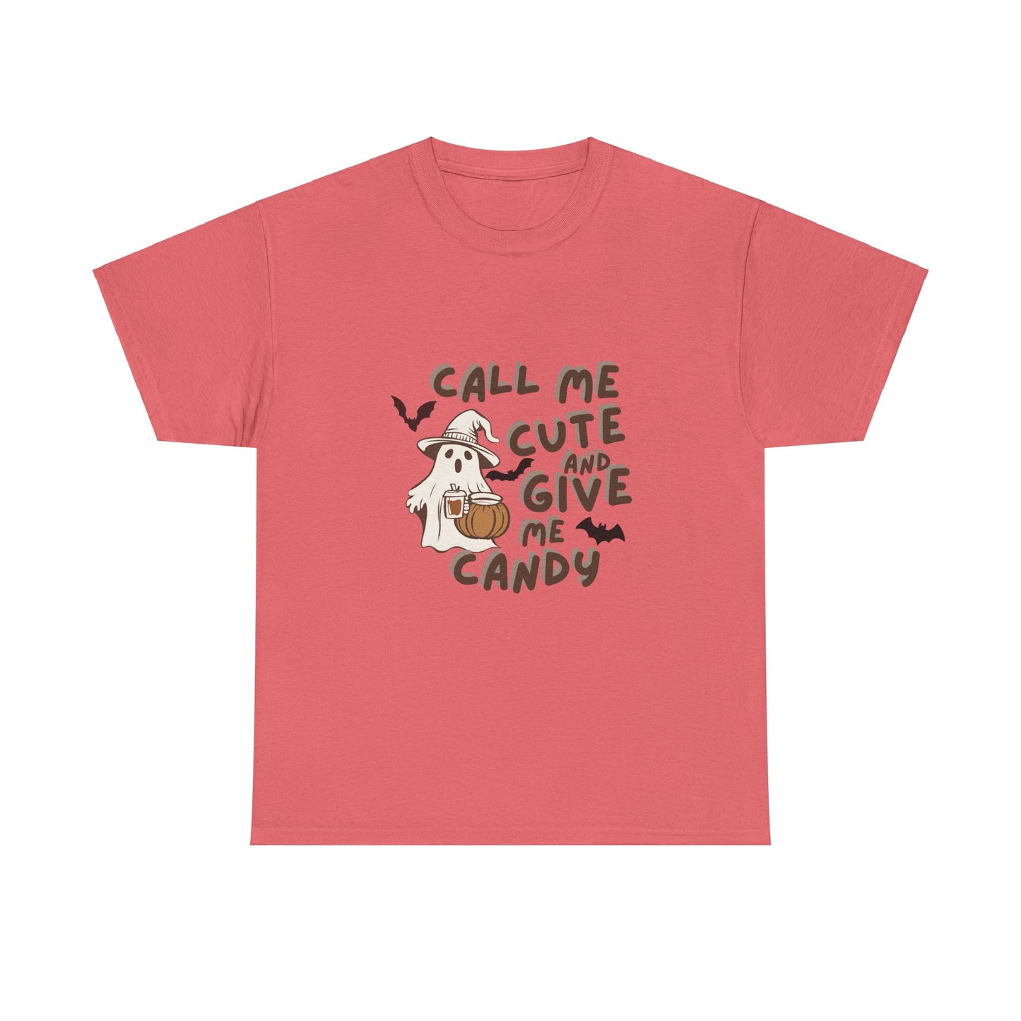 Call Me Cute & Give Me Candy -Adult Unisex Heavy Cotton Tee