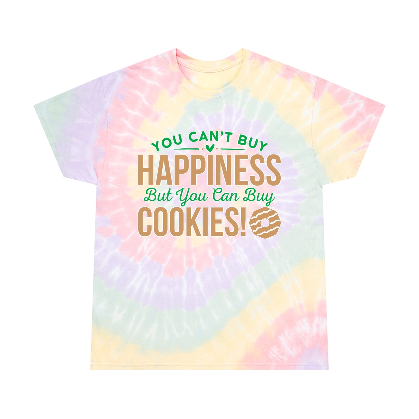 Happiness Cookies - Adult Tie-Dye Tee, Spiral