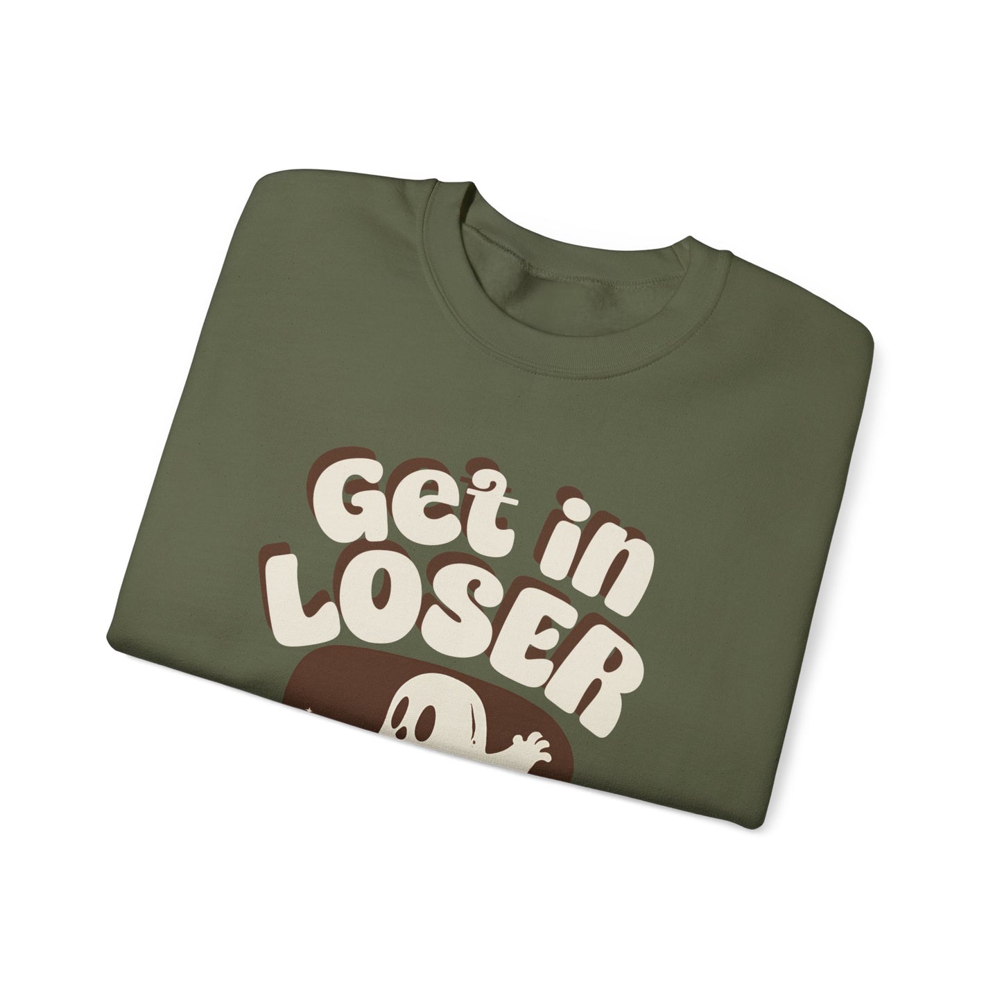Get in Loser We're Ghostin' People - Adult Unisex Heavy Blend™ Crewneck Sweatshirt