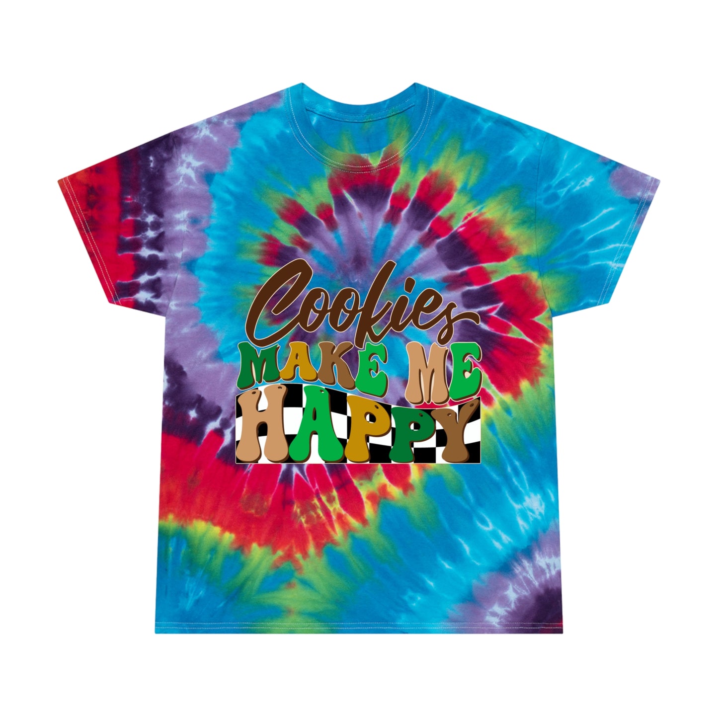 Cookies Make Me Happy - Adult Tie-Dye Tee, Spiral