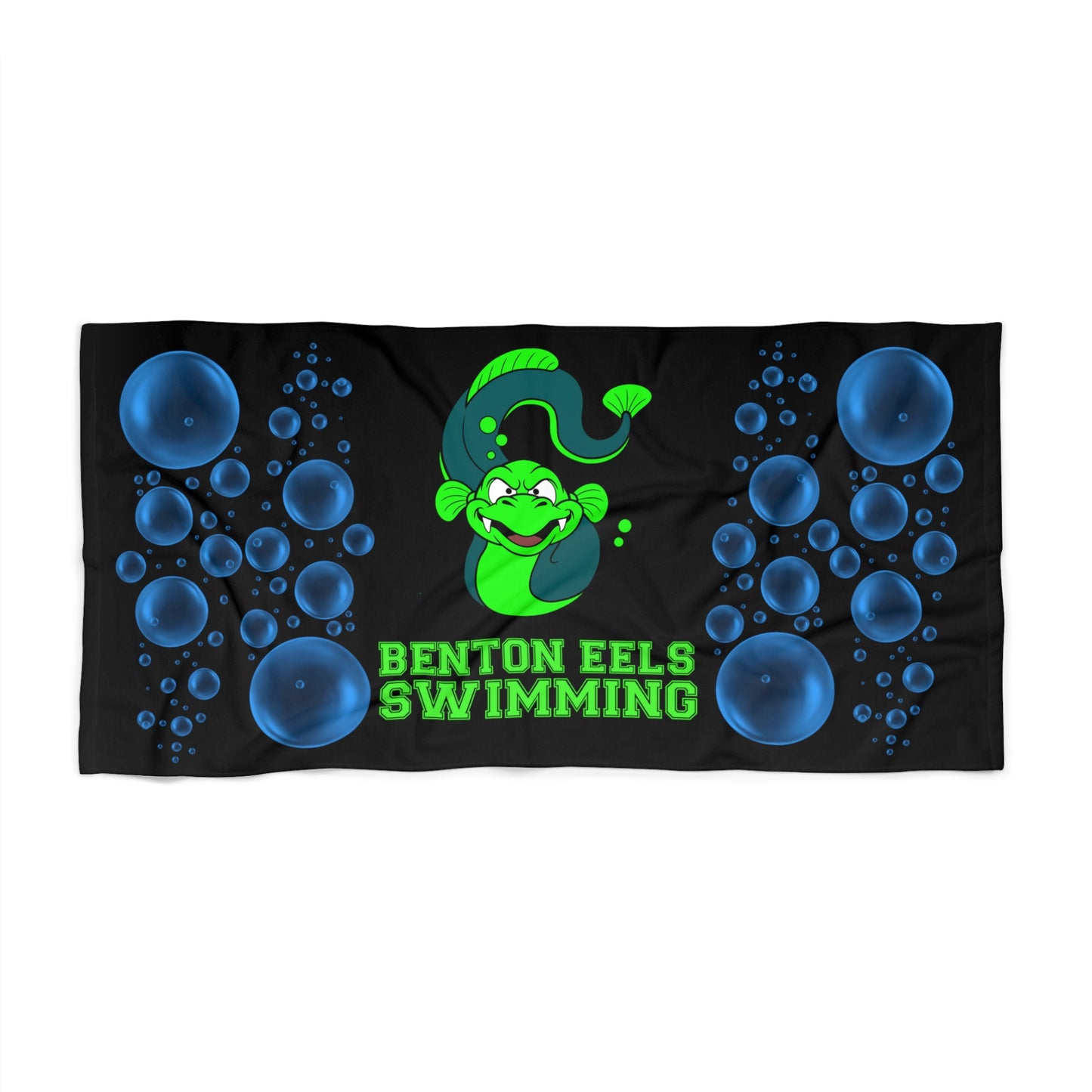 Benton Eels Beach Towel - Eel with Bubbles 30" x 60"