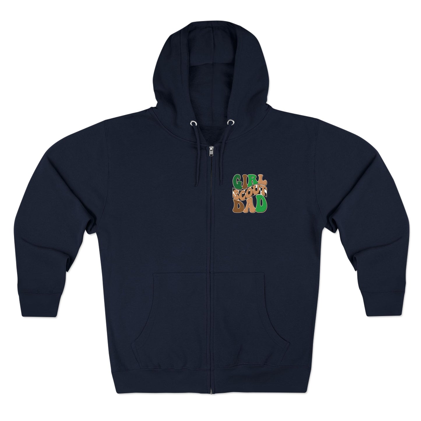 FRONT & BACK DESIGN ! Cookie Squad - Girl Scout Dad - Adult Unisex Zip Hoodie