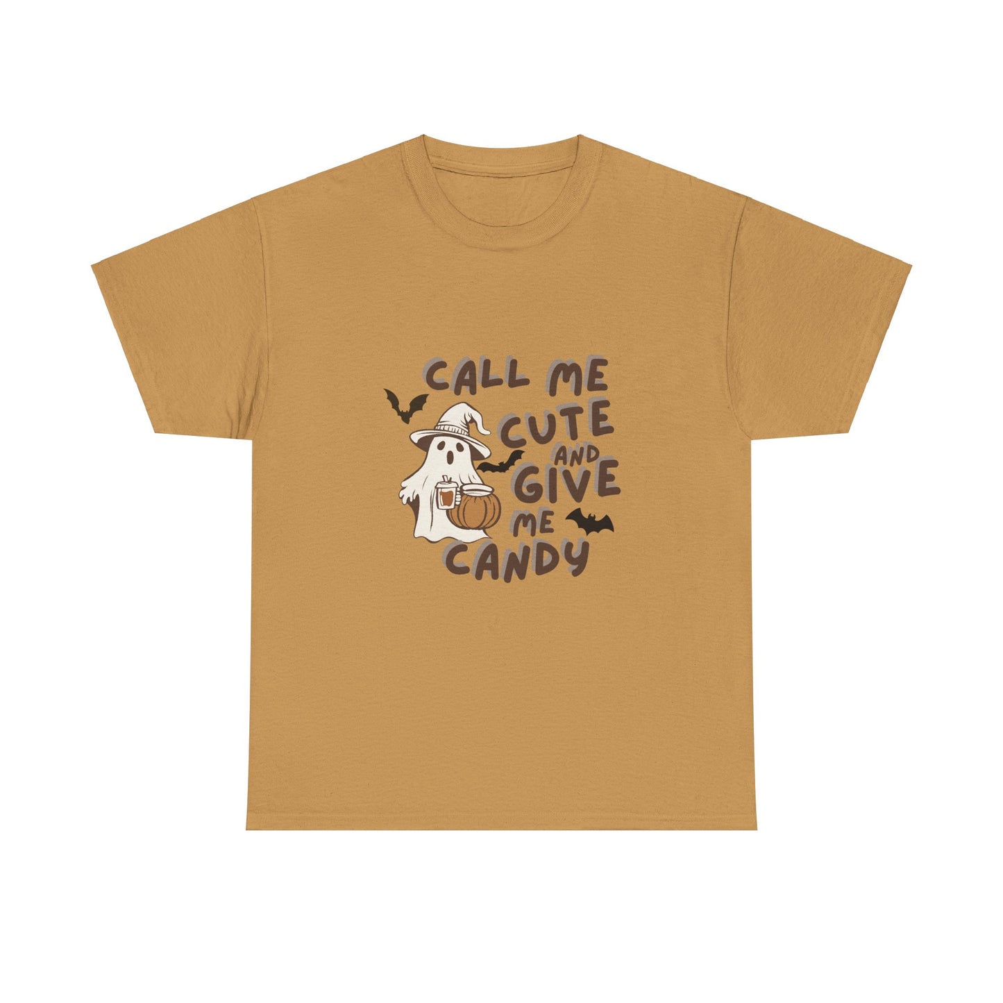 Call Me Cute & Give Me Candy -Adult Unisex Heavy Cotton Tee