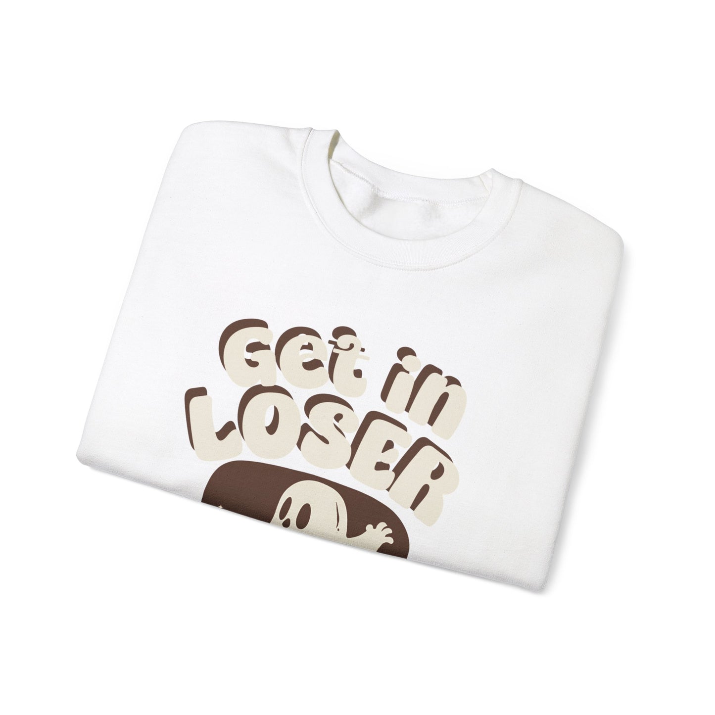 Get in Loser We're Ghostin' People - Adult Unisex Heavy Blend™ Crewneck Sweatshirt