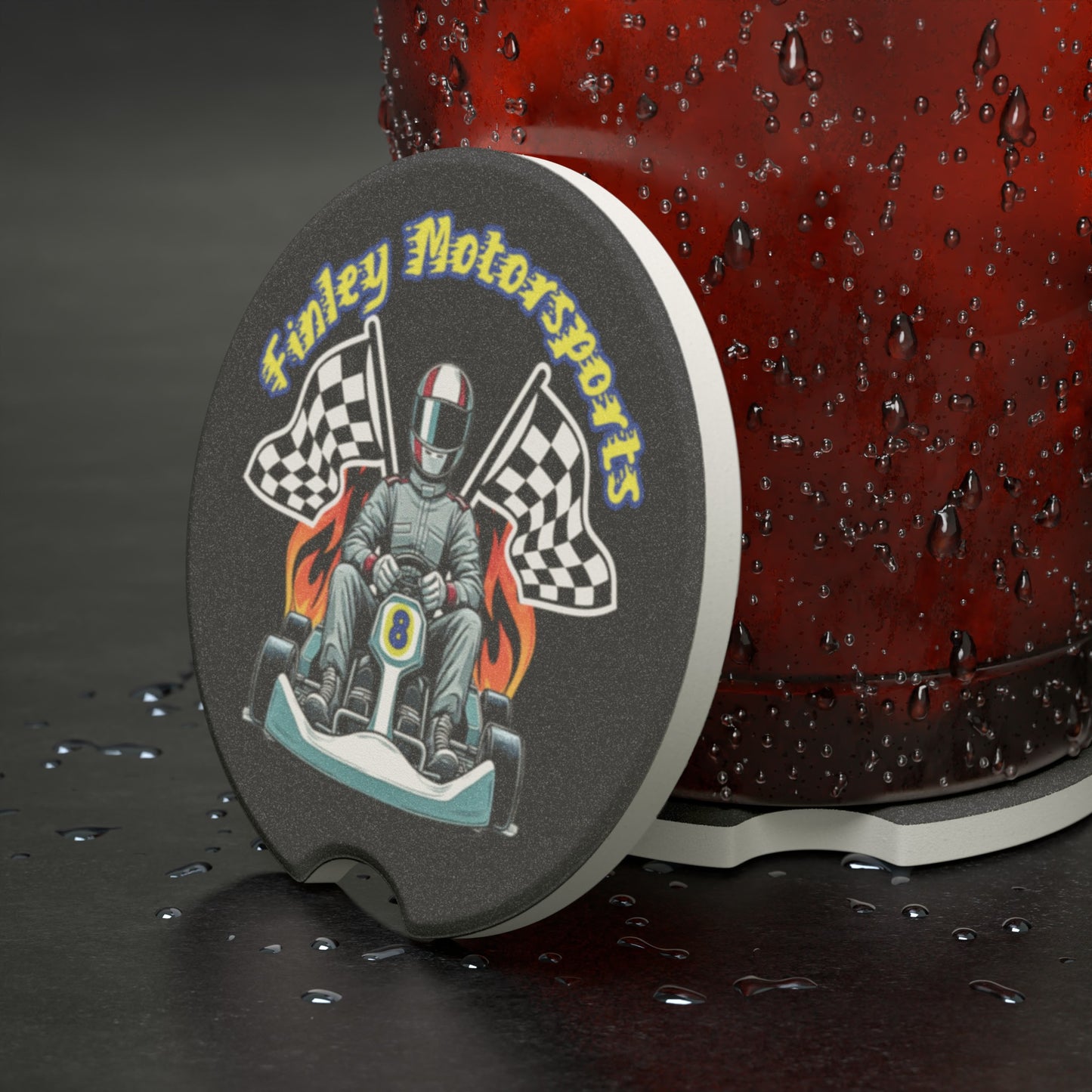 Finley Motorsports Soapstone Car Coaster