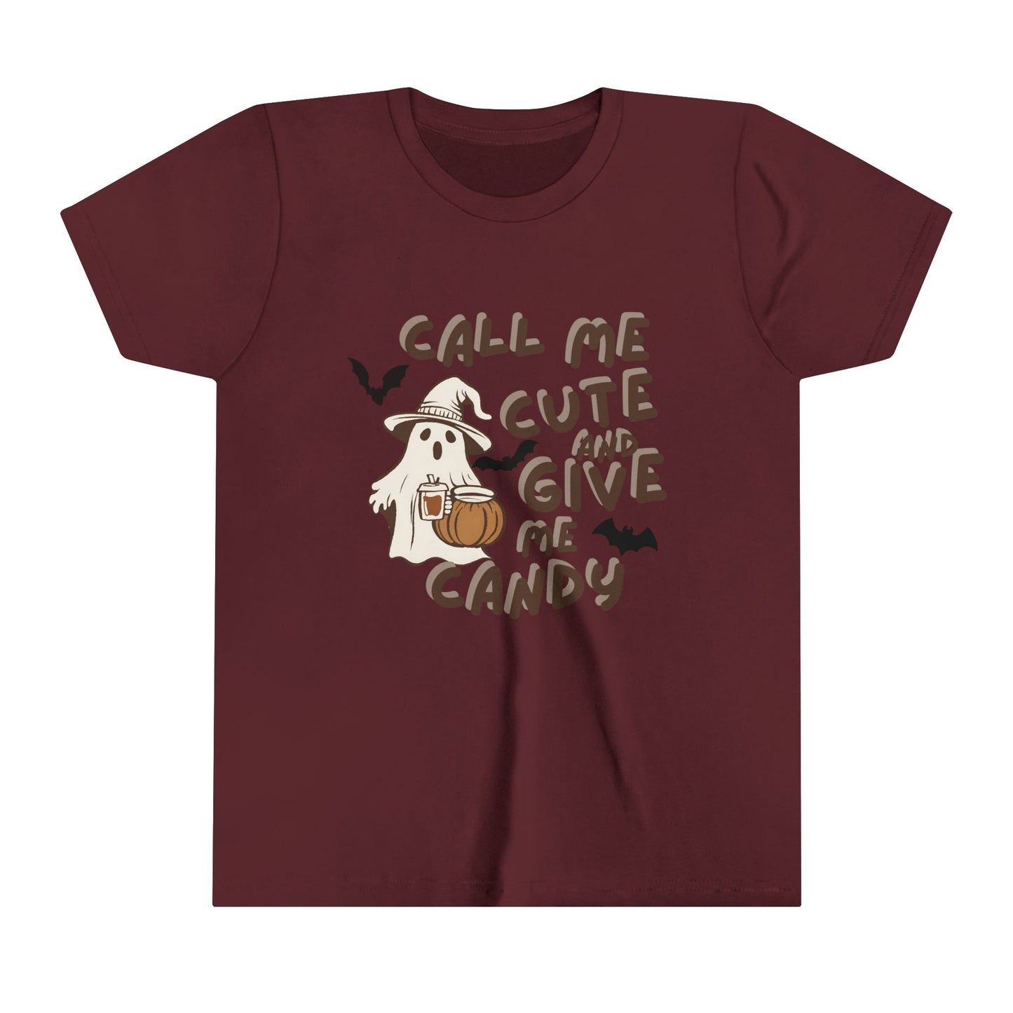 Call Me Cute & Give me Candy Youth Short Sleeve Tee
