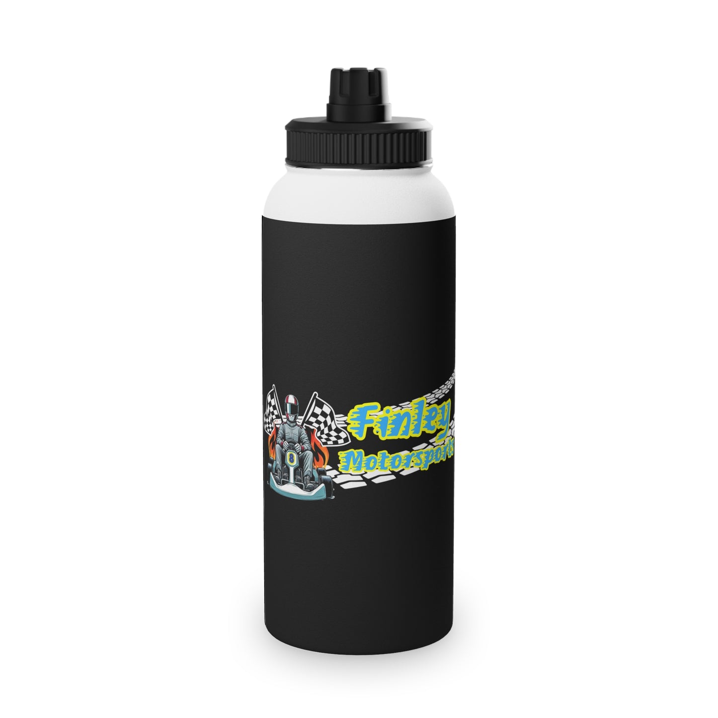 Finley Motorsports Stainless Steel Water Bottle, Sports Lid