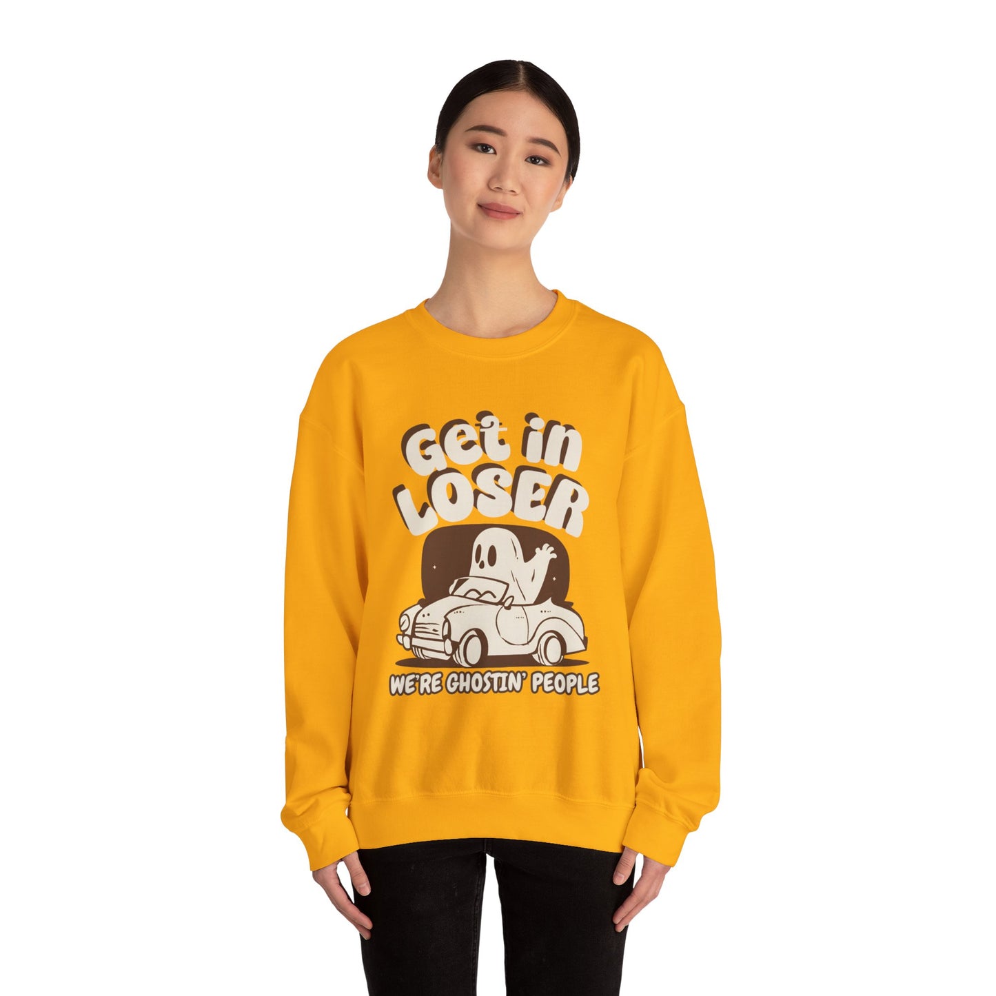 Get in Loser We're Ghostin' People - Adult Unisex Heavy Blend™ Crewneck Sweatshirt