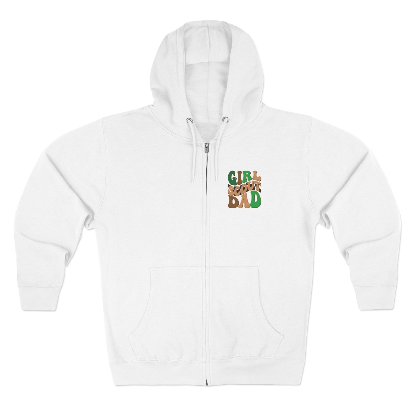 FRONT & BACK DESIGN ! Cookie Squad - Girl Scout Dad - Adult Unisex Zip Hoodie