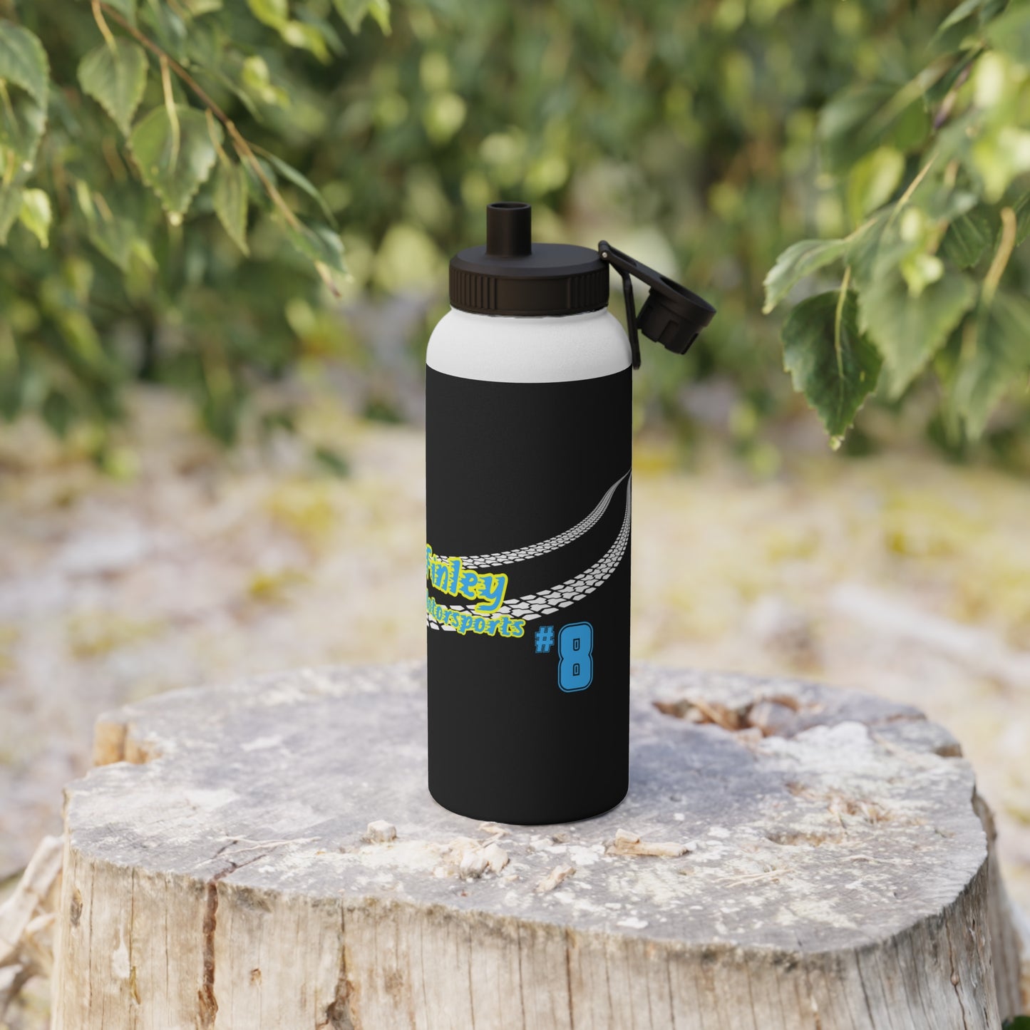 Finley Motorsports Stainless Steel Water Bottle, Sports Lid