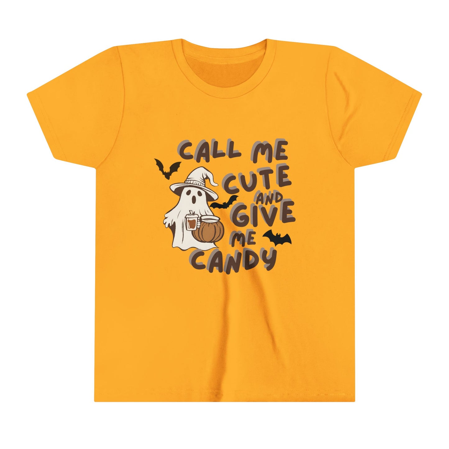 Call Me Cute & Give me Candy Youth Short Sleeve Tee