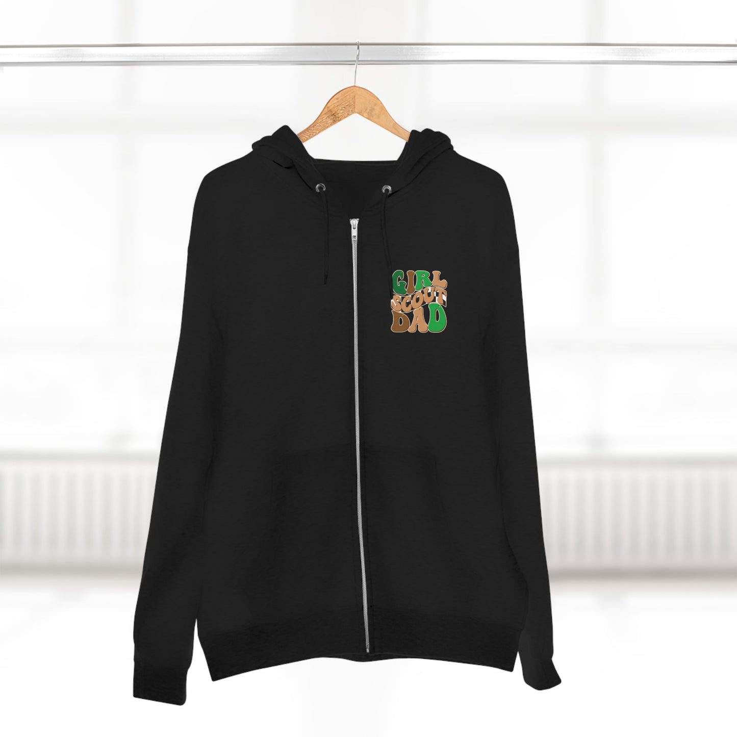 FRONT & BACK DESIGN ! Cookie Squad - Girl Scout Dad - Adult Unisex Zip Hoodie