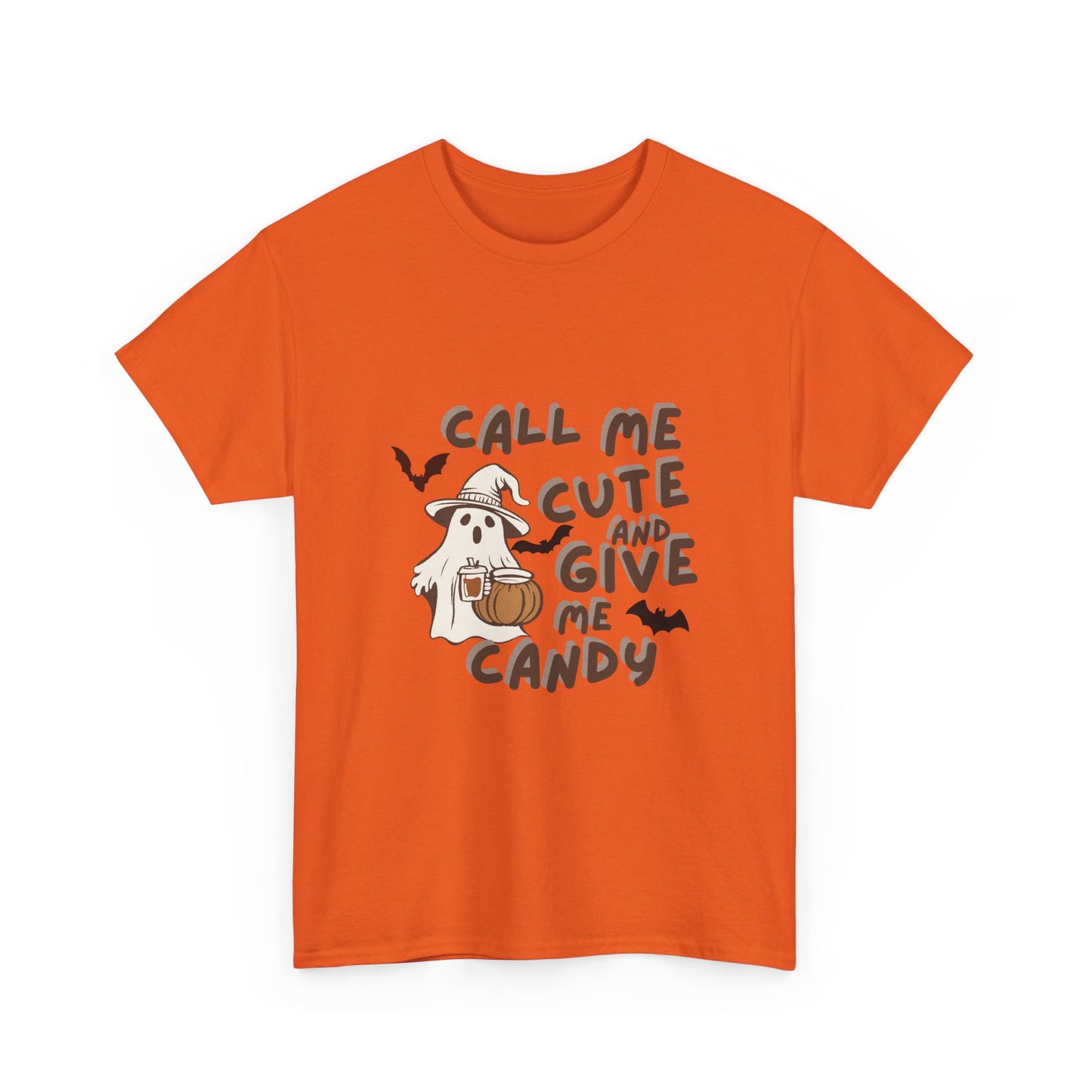 Call Me Cute & Give Me Candy -Adult Unisex Heavy Cotton Tee