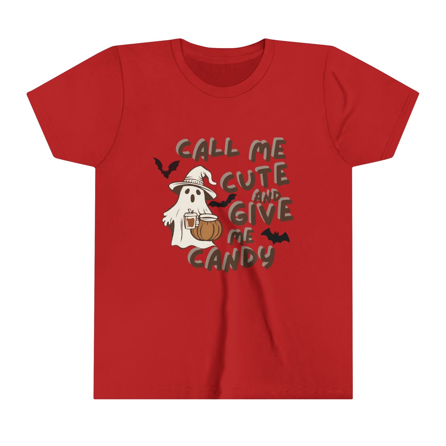 Call Me Cute & Give me Candy Youth Short Sleeve Tee