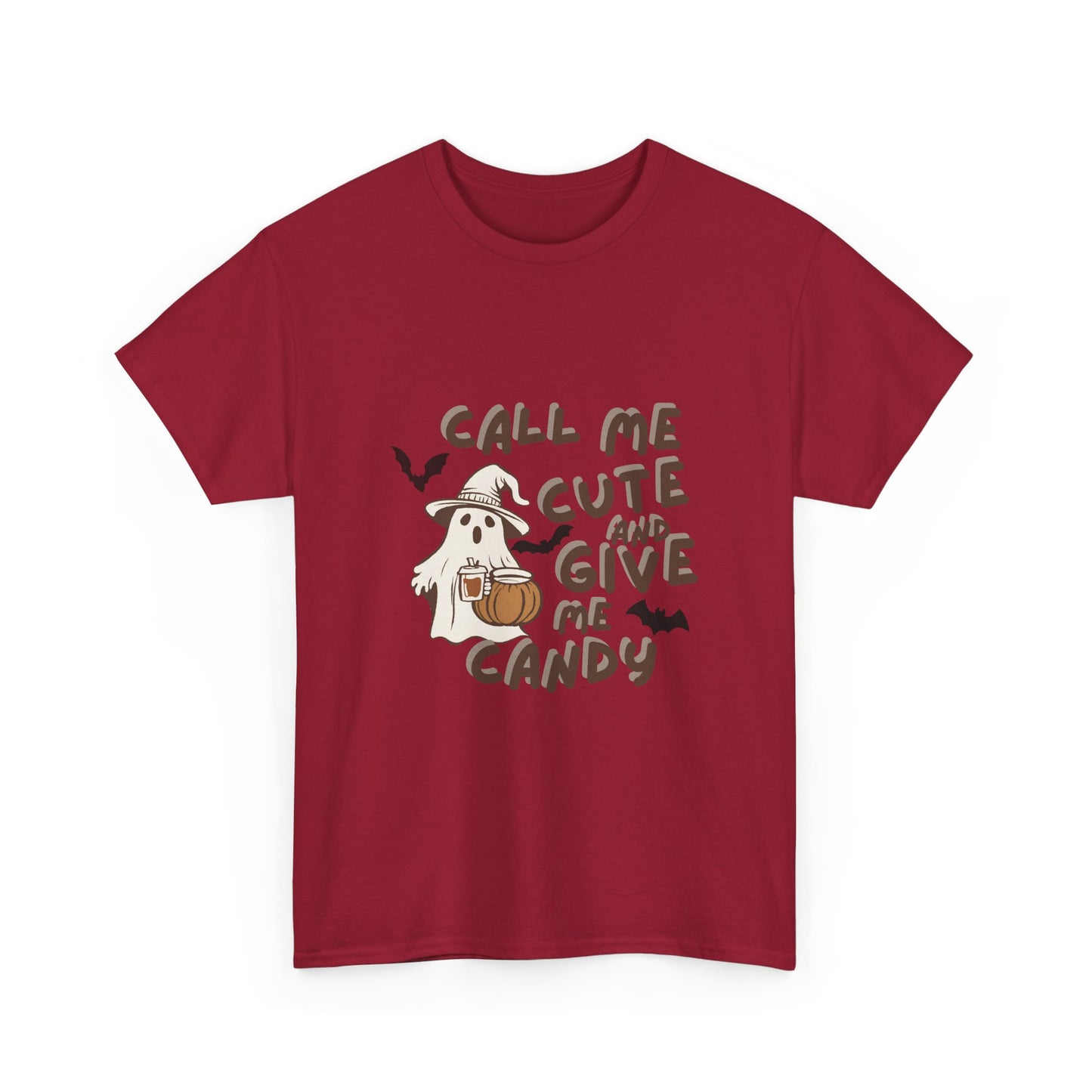 Call Me Cute & Give Me Candy -Adult Unisex Heavy Cotton Tee