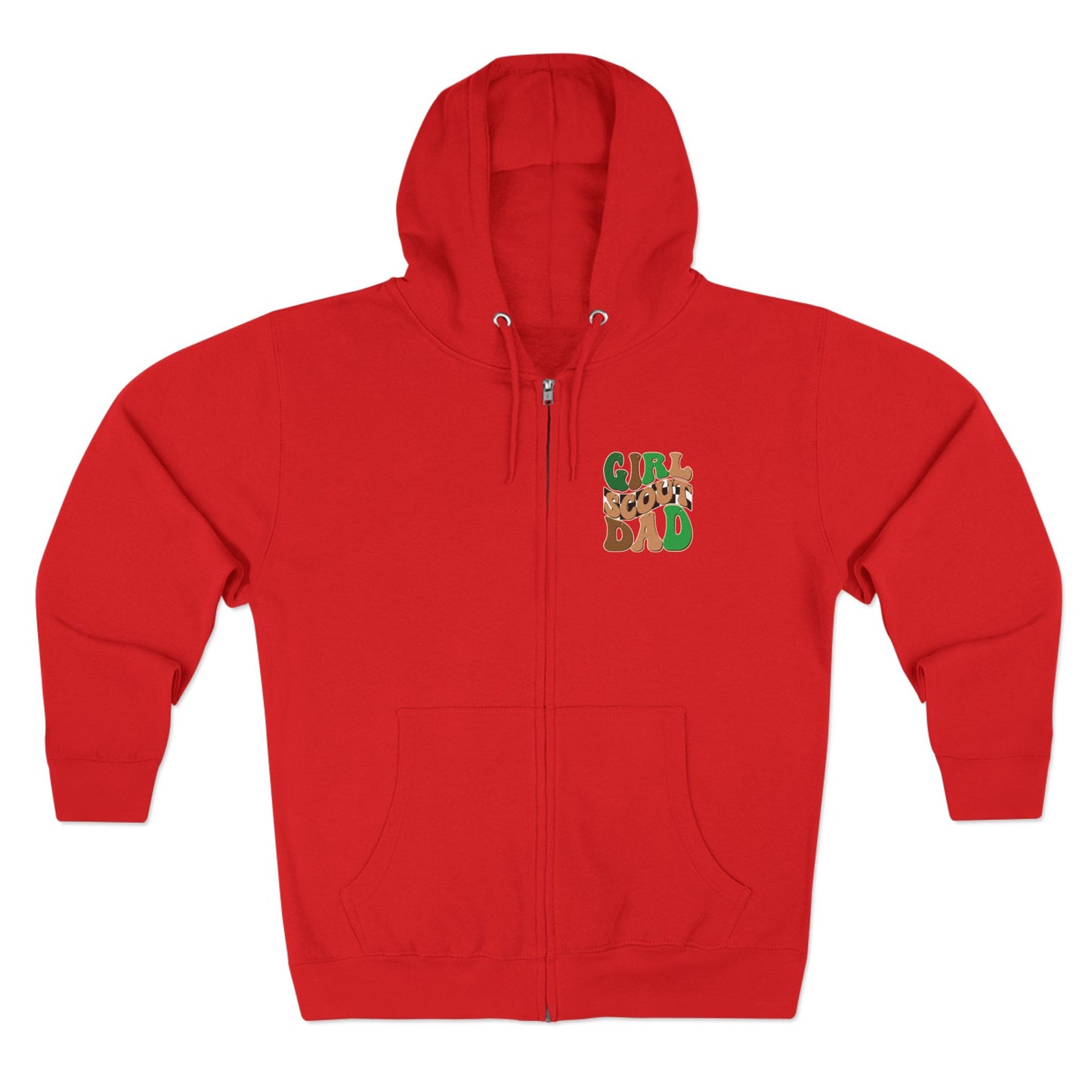 FRONT & BACK DESIGN ! Cookie Squad - Girl Scout Dad - Adult Unisex Zip Hoodie