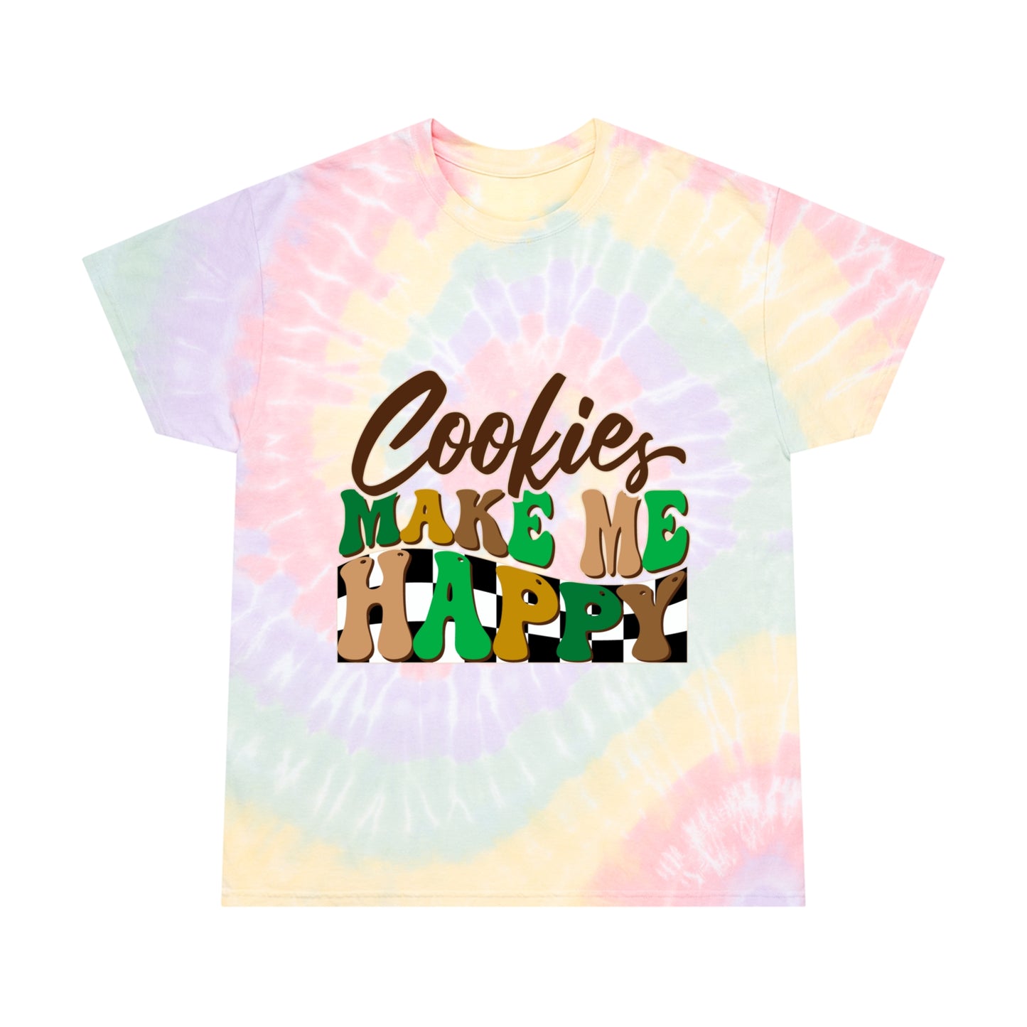 Cookies Make Me Happy - Adult Tie-Dye Tee, Spiral