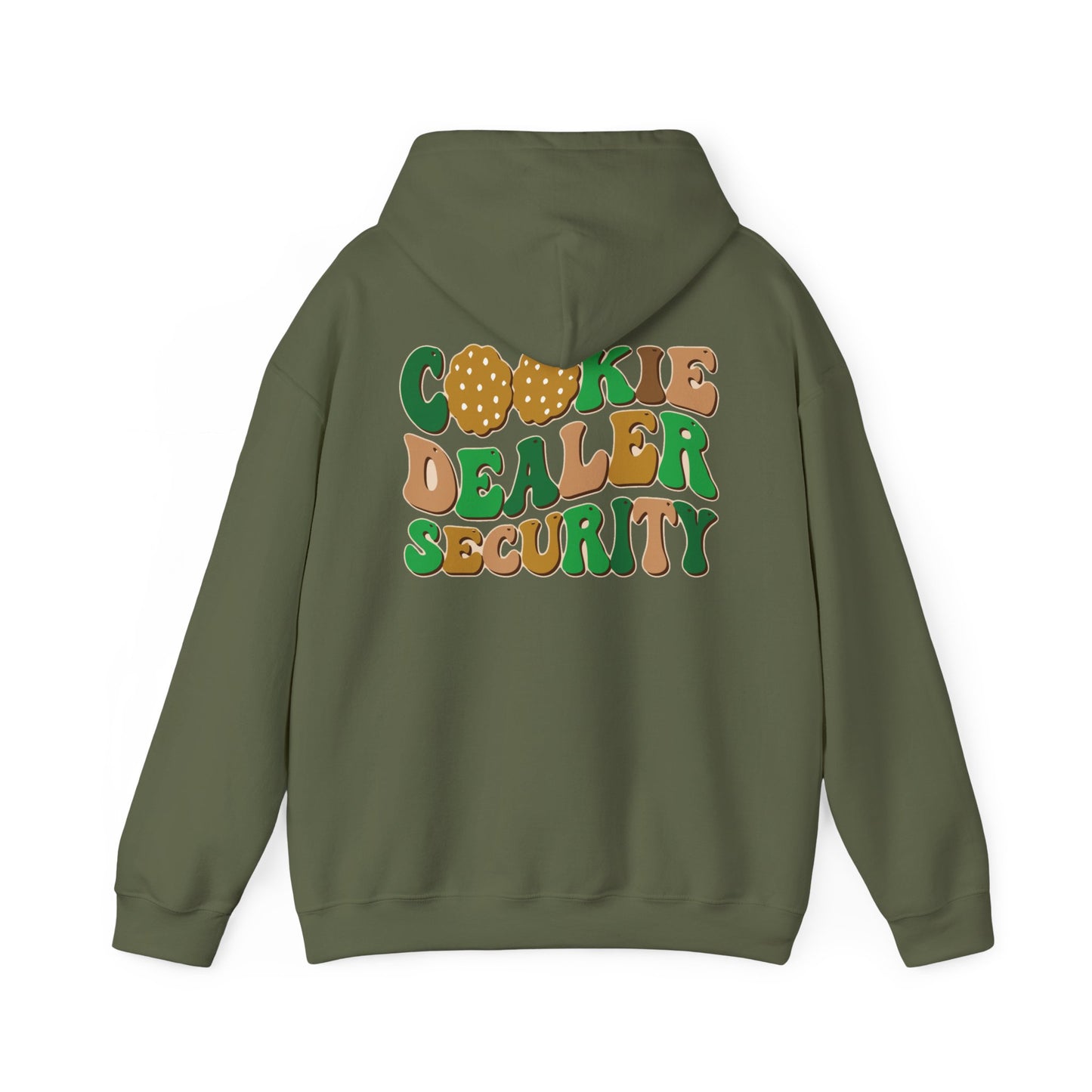 FRONT & BACK DESIGNS ! Girl Scout Mom - Cookie Dealer Security - Hooded Sweatshirt