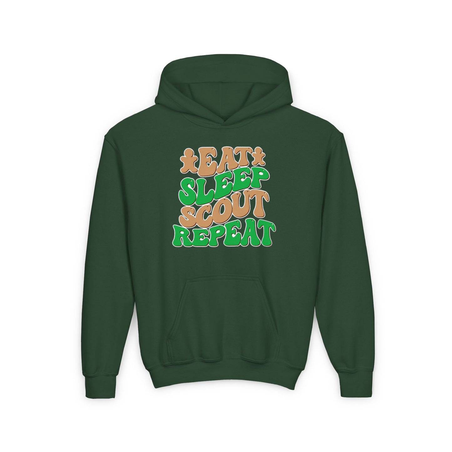 Eat, Sleep, Scout, Repeat - Youth Hooded Sweatshirt