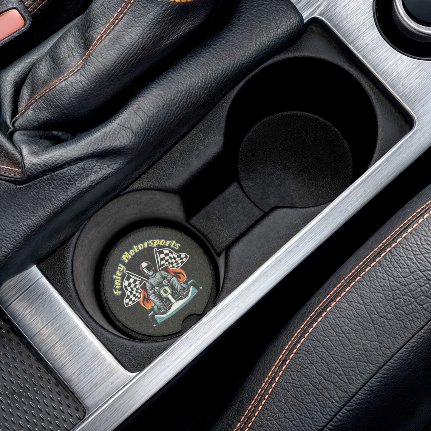 Finley Motorsports Soapstone Car Coaster