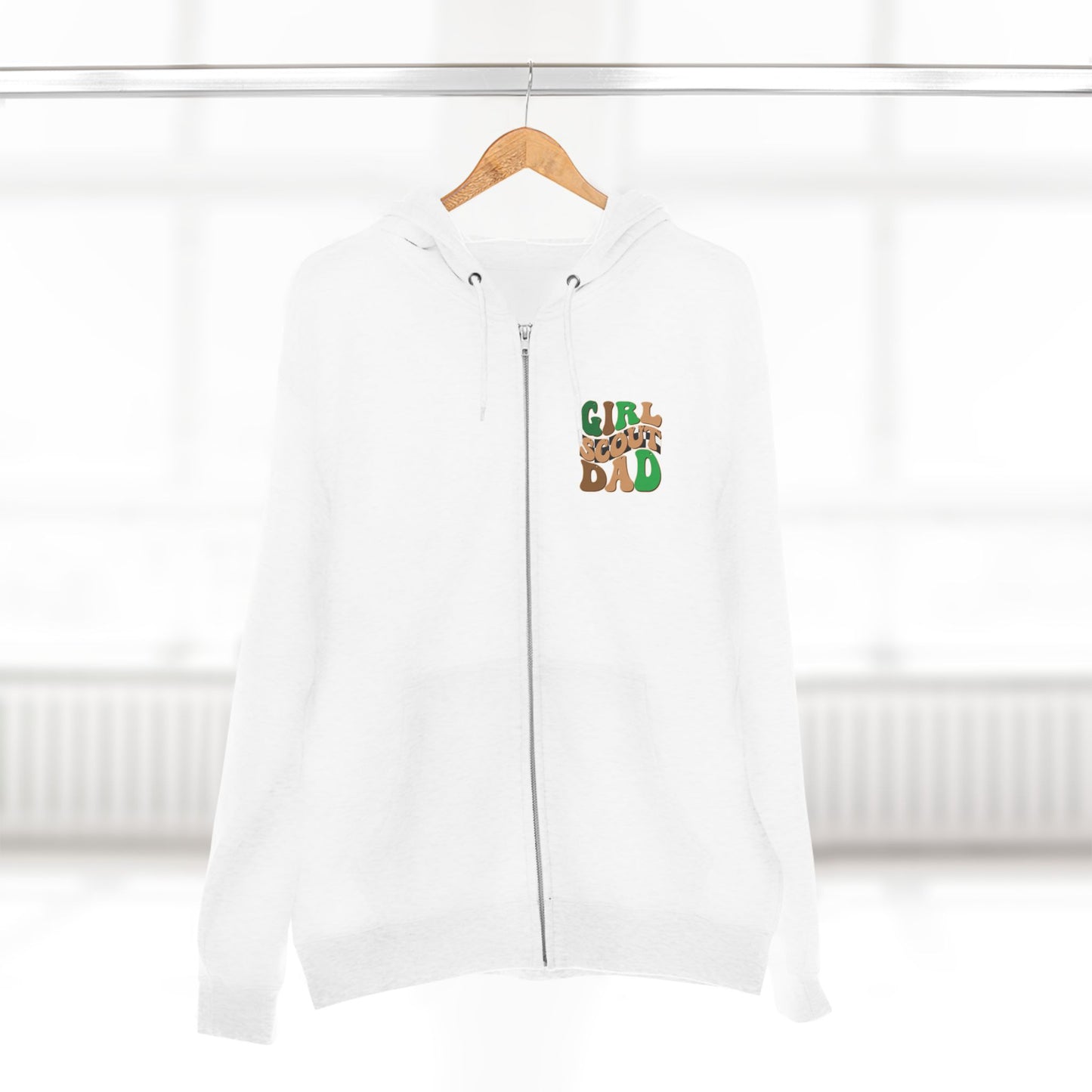 FRONT & BACK DESIGN ! Cookie Squad - Girl Scout Dad - Adult Unisex Zip Hoodie